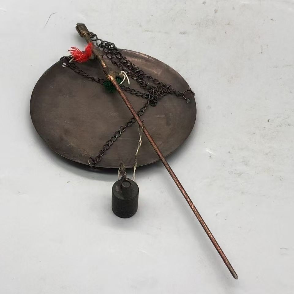 Vintage Copper Chinese Steelyard Mini Balance Herbal Weighing Collectible Decor