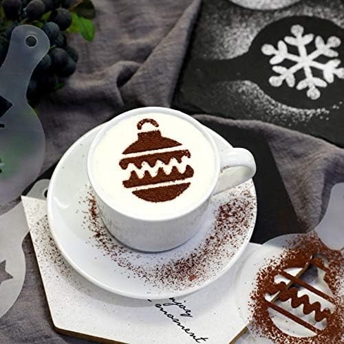 Coffee Art Stencils Set 36 Patterns Plus 2 Powder Shakers for Latte Cappuccino