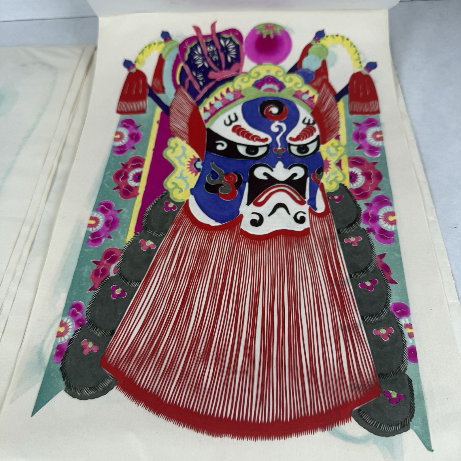 People’s Republic Of China Paper Cutouts Set Of Six Chinese Folk Art Masks