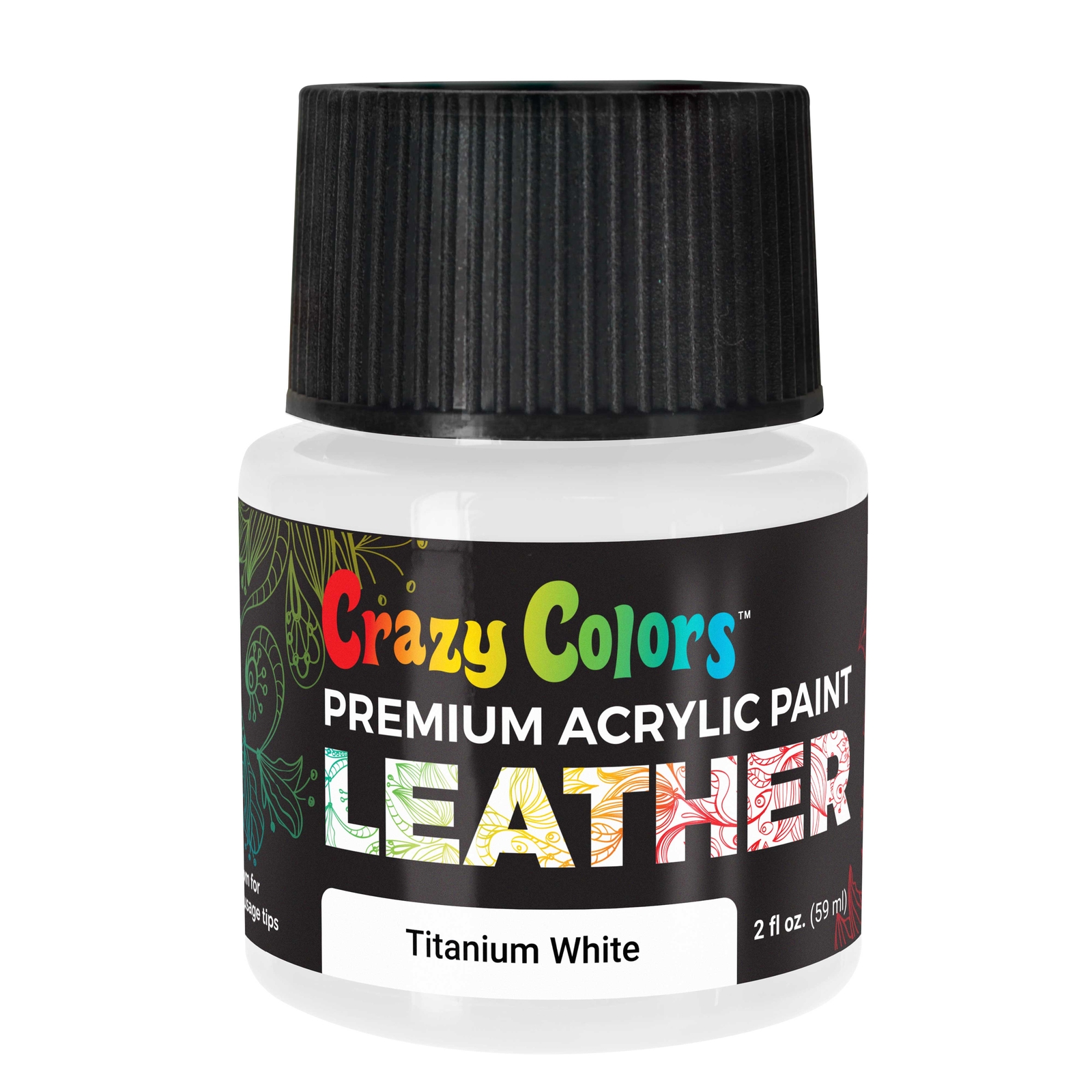 Titanium White Premium Acrylic Leather Shoe Paint, 2oz – Sneakers, Jackets, Bags