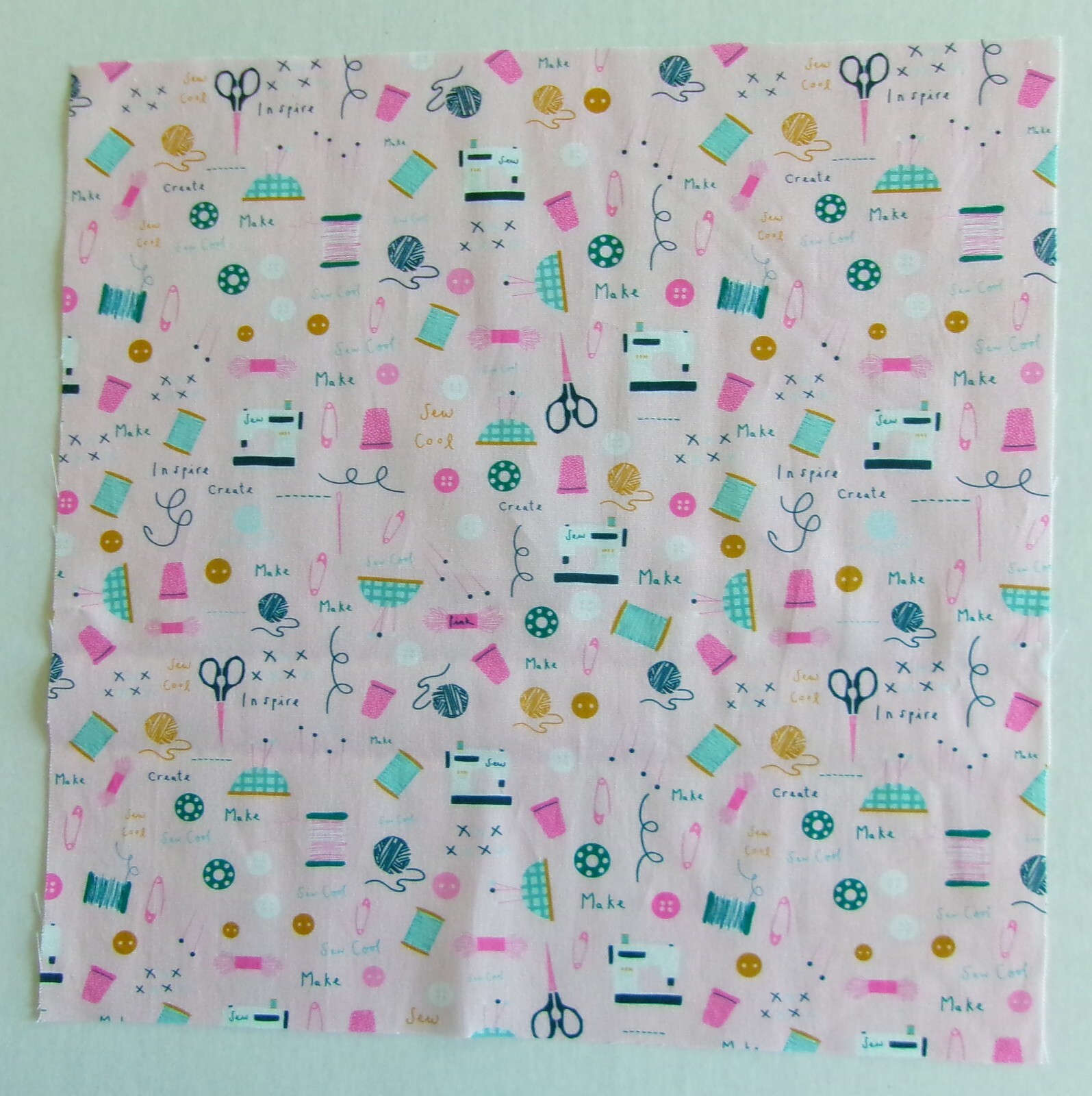 Cotton Fabric – Sewing Supplies Items – 1 Piece 10 1/2″ L x 10 1/2″ W