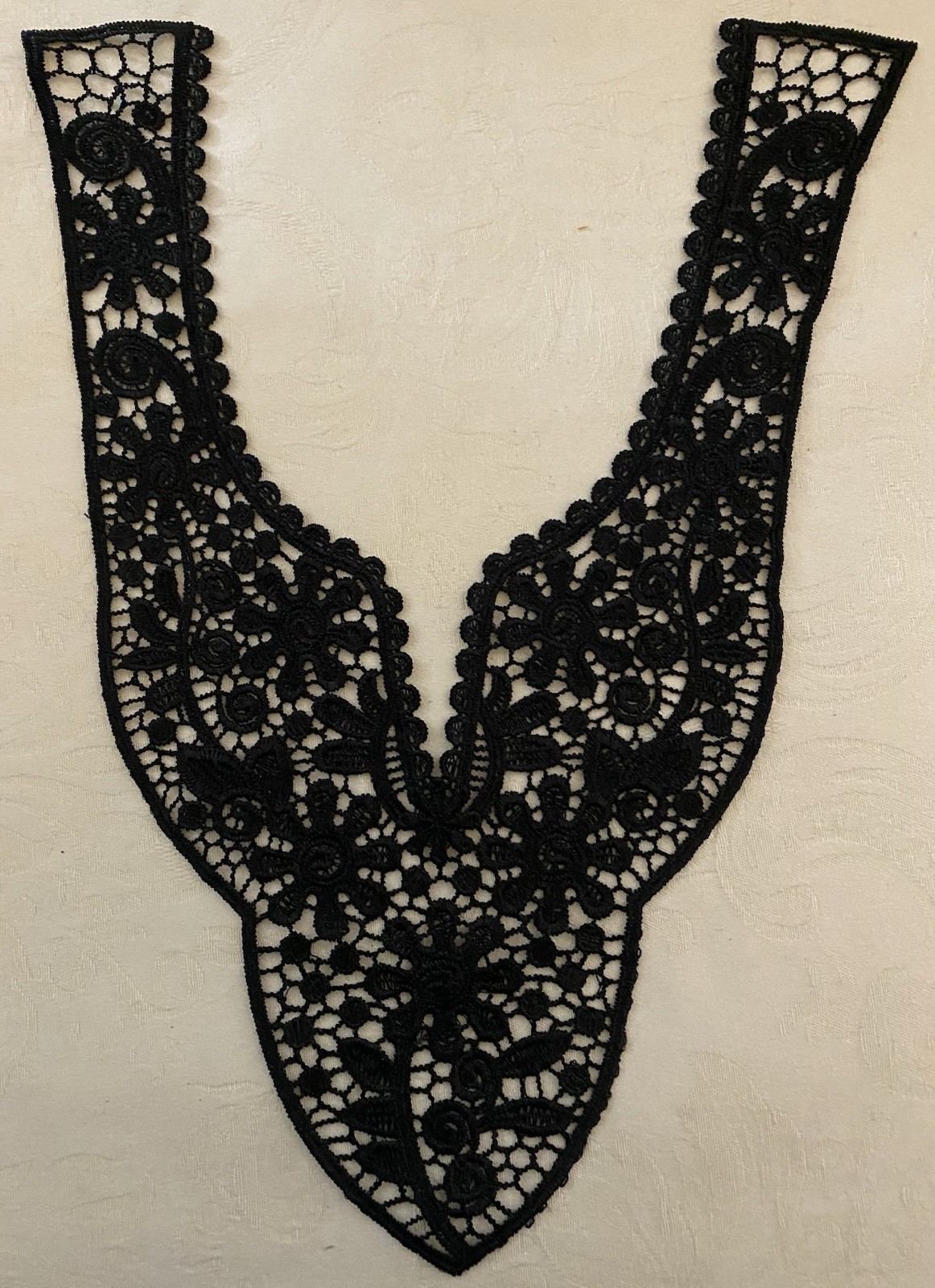 ALL NEW Black Lace COLLAR LOT Embroidered Net Gothic Sewing Craft Set 11 COLLARS