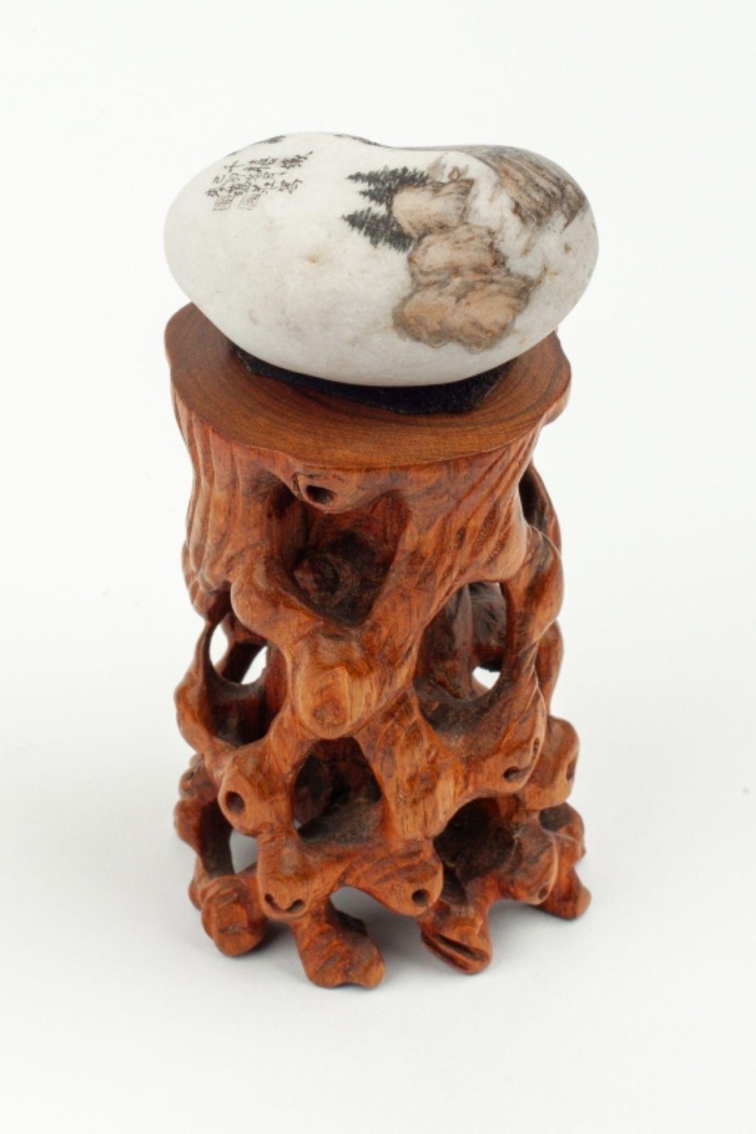 CYNTHIA WU (MAI) CHINESE PANDA PAINTED STONE