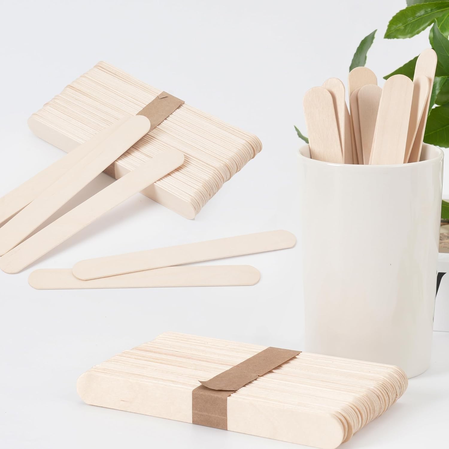 Large 1200 Count Wax Sticks – 6-Inch Birch Applicators for Hair Removal & Crafts