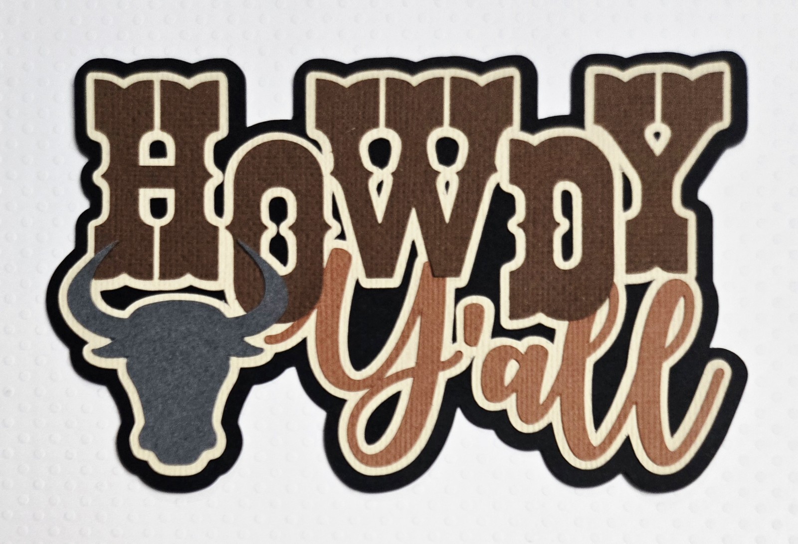 Howdy Title. Scrapbook, Card Making Paper Piecing