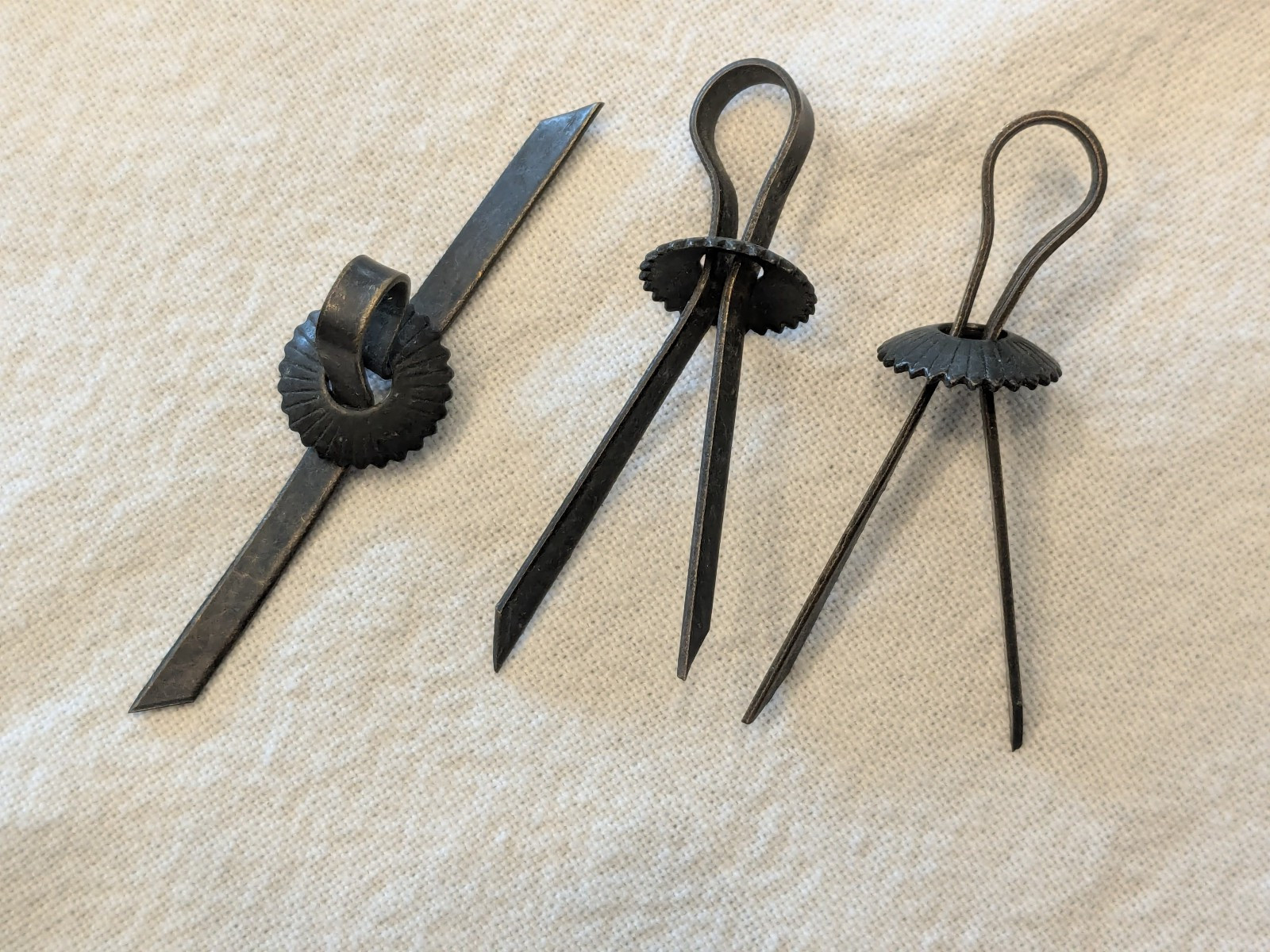 Vintage Asian Lock Lot of Chinese Korean Furniture Hardware Keys Fish Shackle