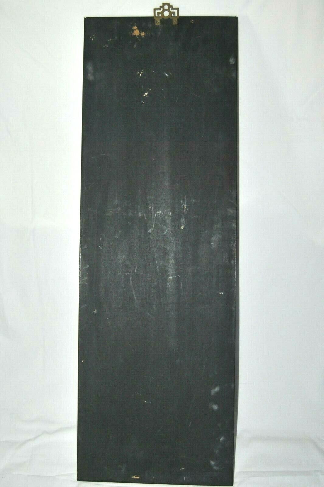 NICE Vintage Lacquer Chinese Carved Soapstone Wall Art Panel 12″ x 36″