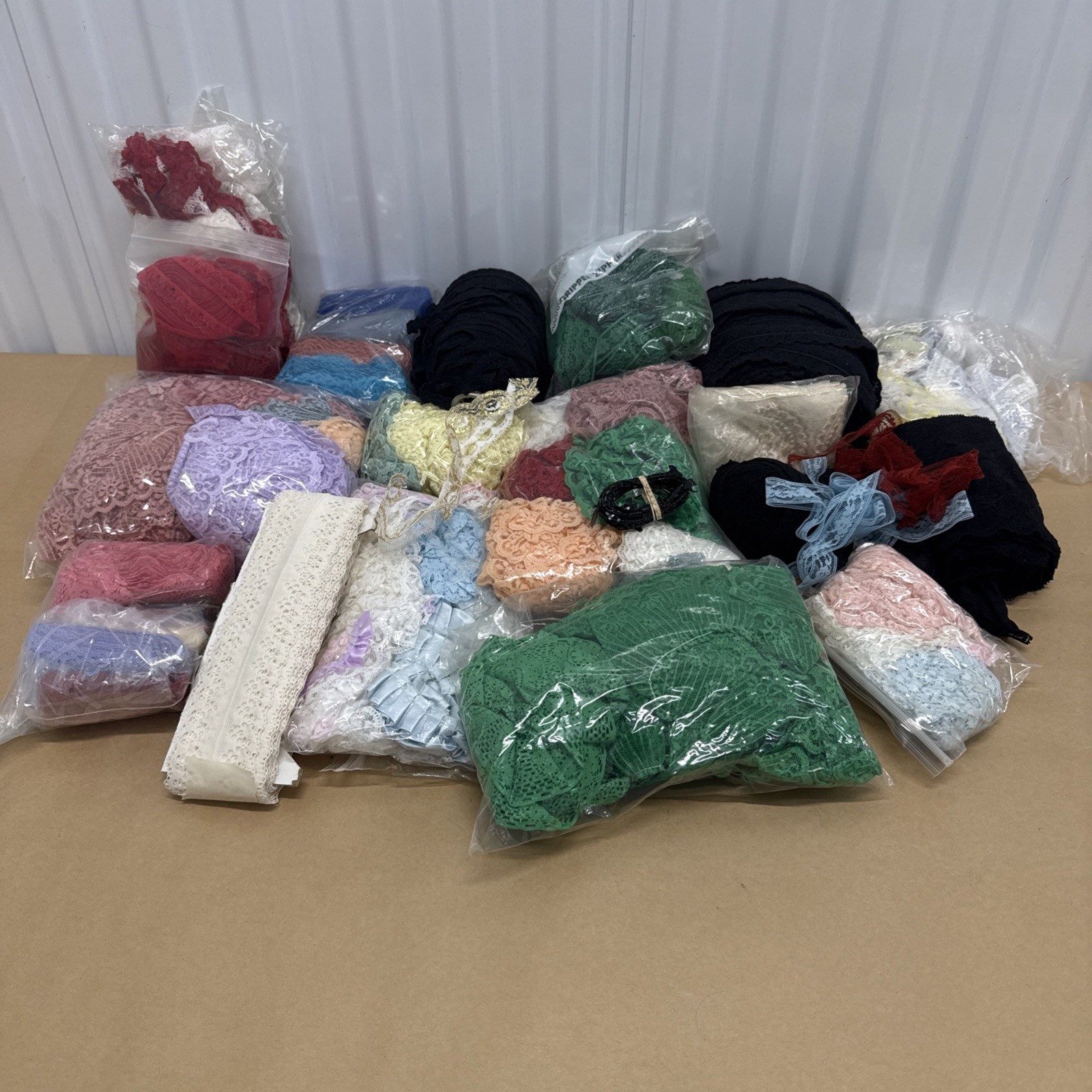 4 lb Lot of Vintage Lace Crochet Ribbon Trim Edging Remnants Scraps Sewing Craft