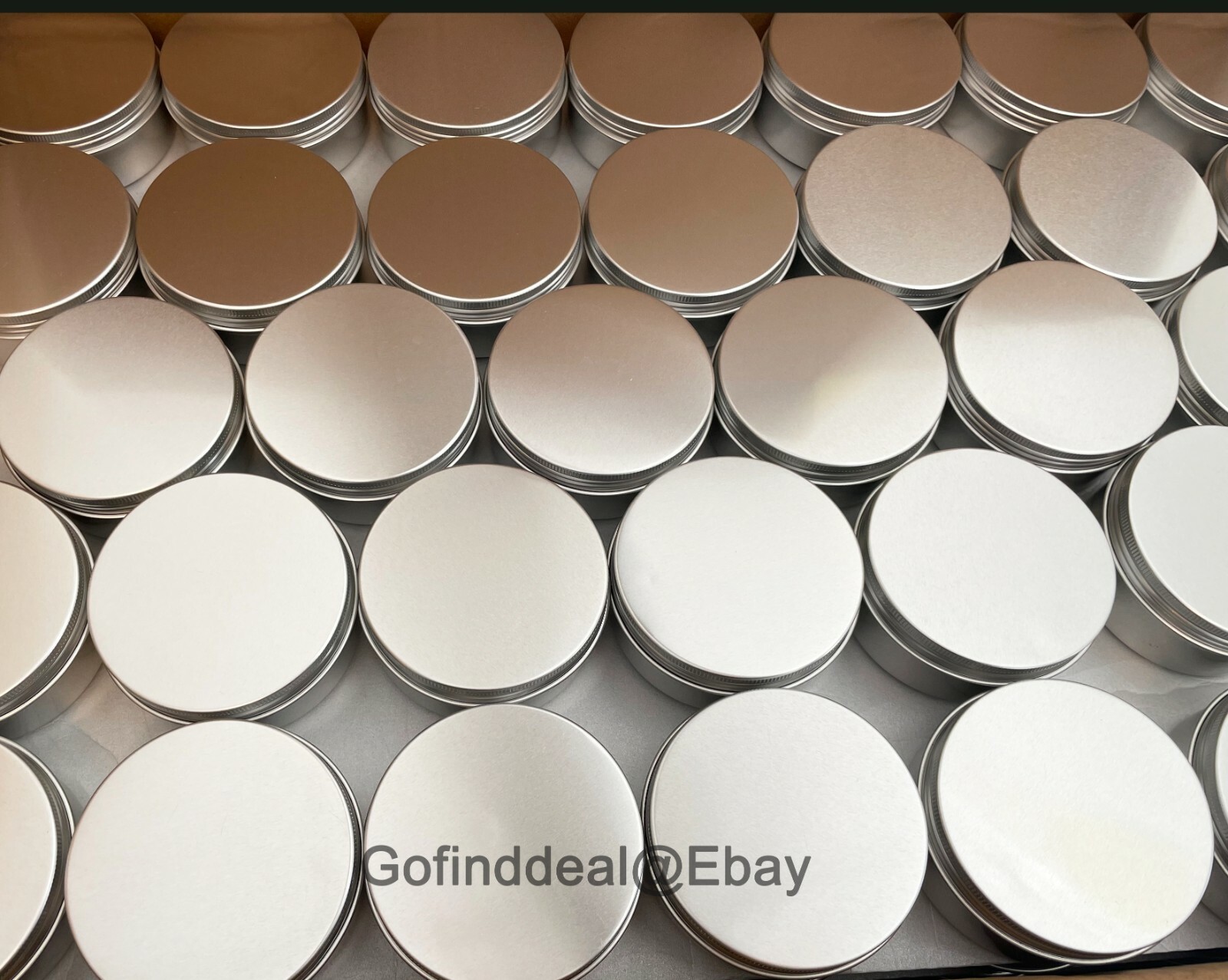 24 Set (48 pcs) 2oz Aluminum Round Screw top Metal Tins,Can,Jar Container N Lid.