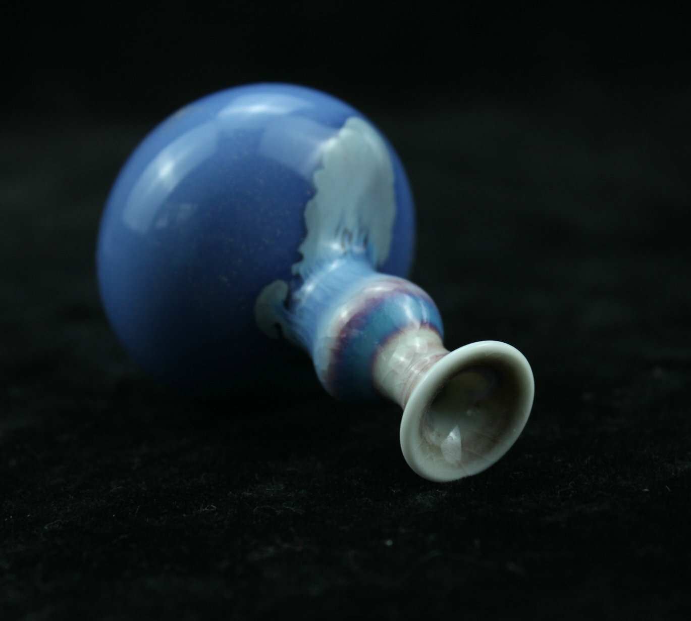 7 cm Chinese Jun Kiln Porcelain Vase Bottle Old Pottery flower vase