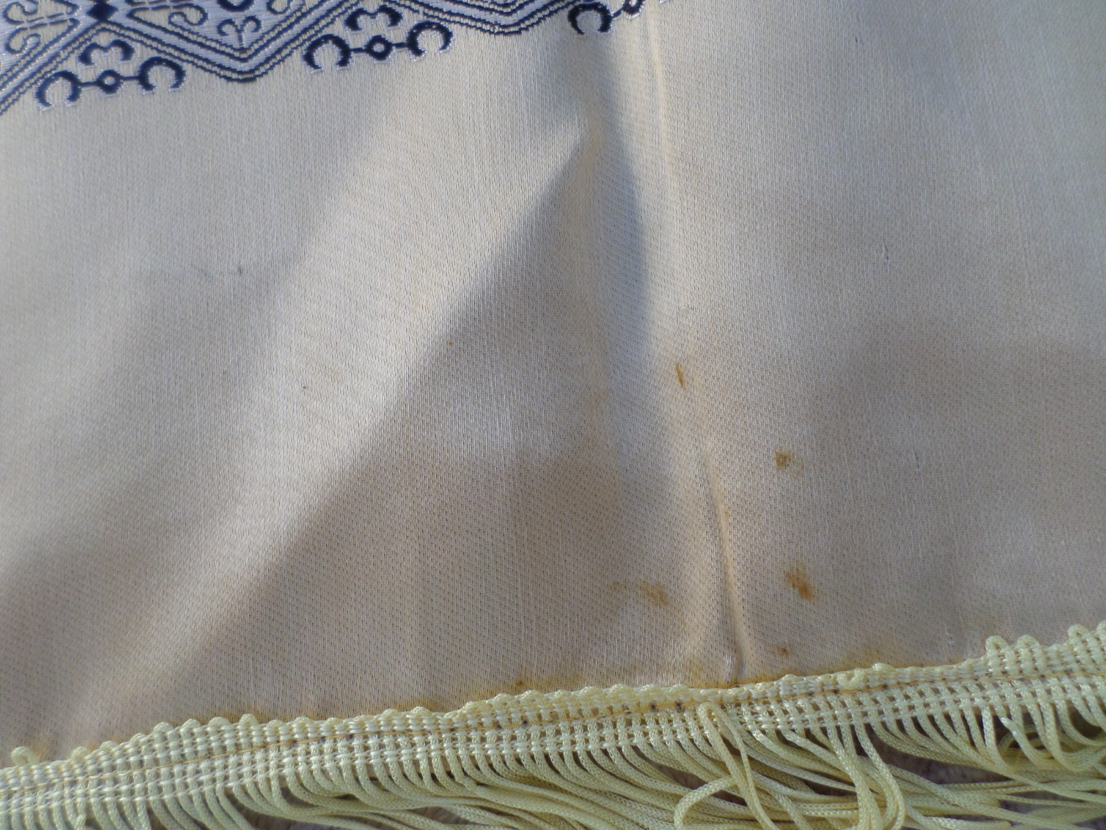 VTG CHINESE SILK BROCADE TABLECLOTH PIANO SCARF ASIAN VILLAGE CELEBRATION 74X56