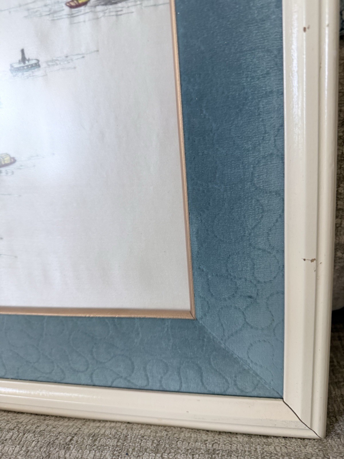 VINTAGE Chinese Landscape Fine Silk Embroidery Scenic Artwork Framed 22 x 16.5″