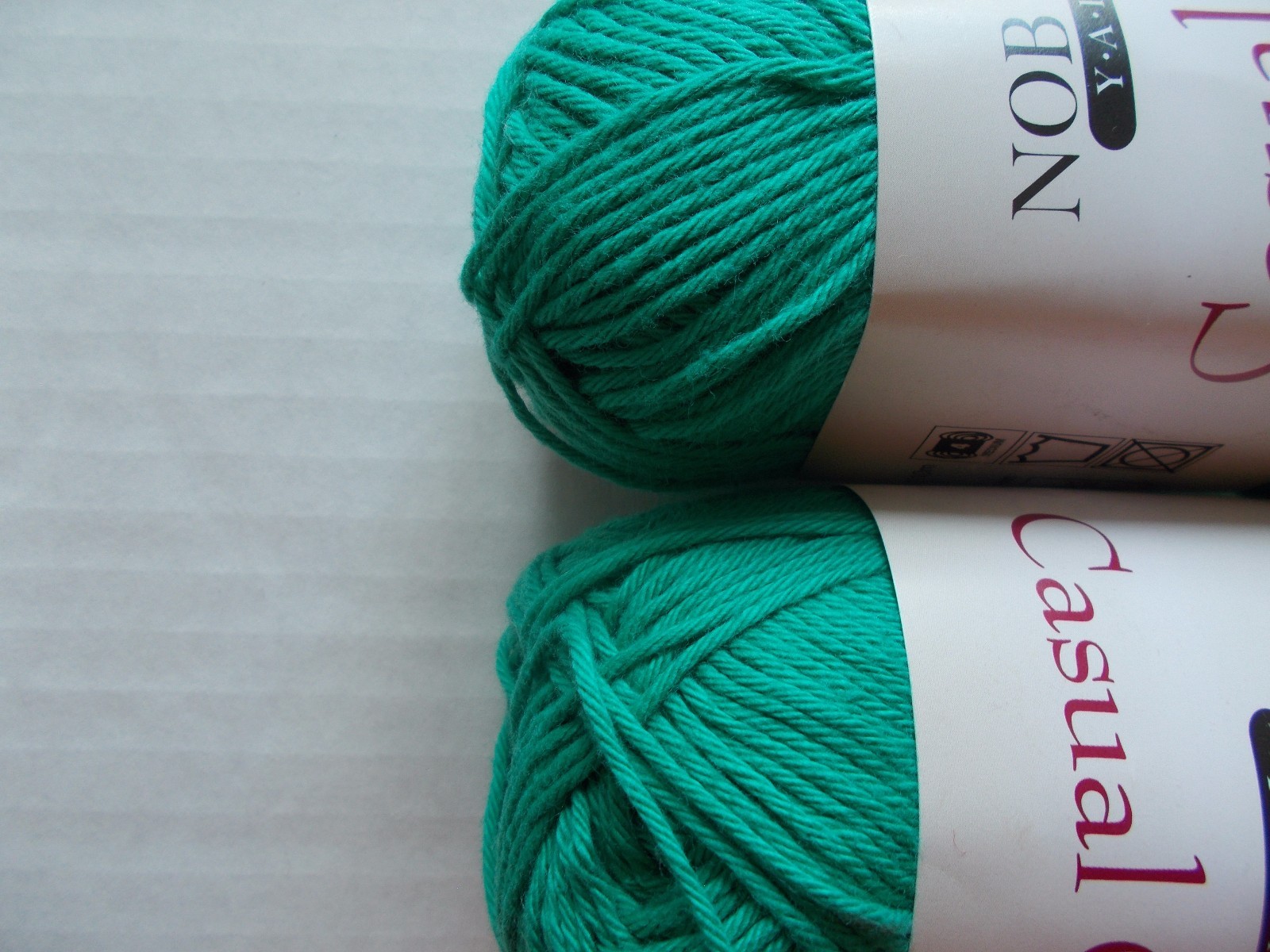 Nob Hill Casual Cotton 100% cotton yarn, Wintergreen, lot of 2 (120 yds ea)