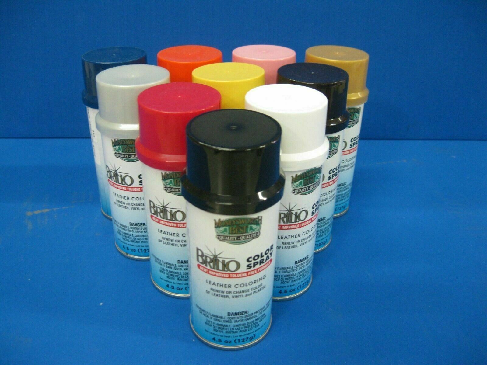 M&B BRILLO Shoe Color Spray Leather Paint Leather & Vinyl Coloring – 4.5 oz