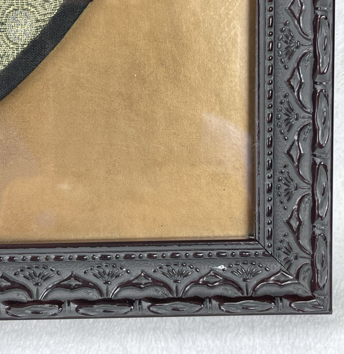 Vintage Chinese Silk Embroidery Art 10.5” Round Floral & Butterfly in 13” Frame