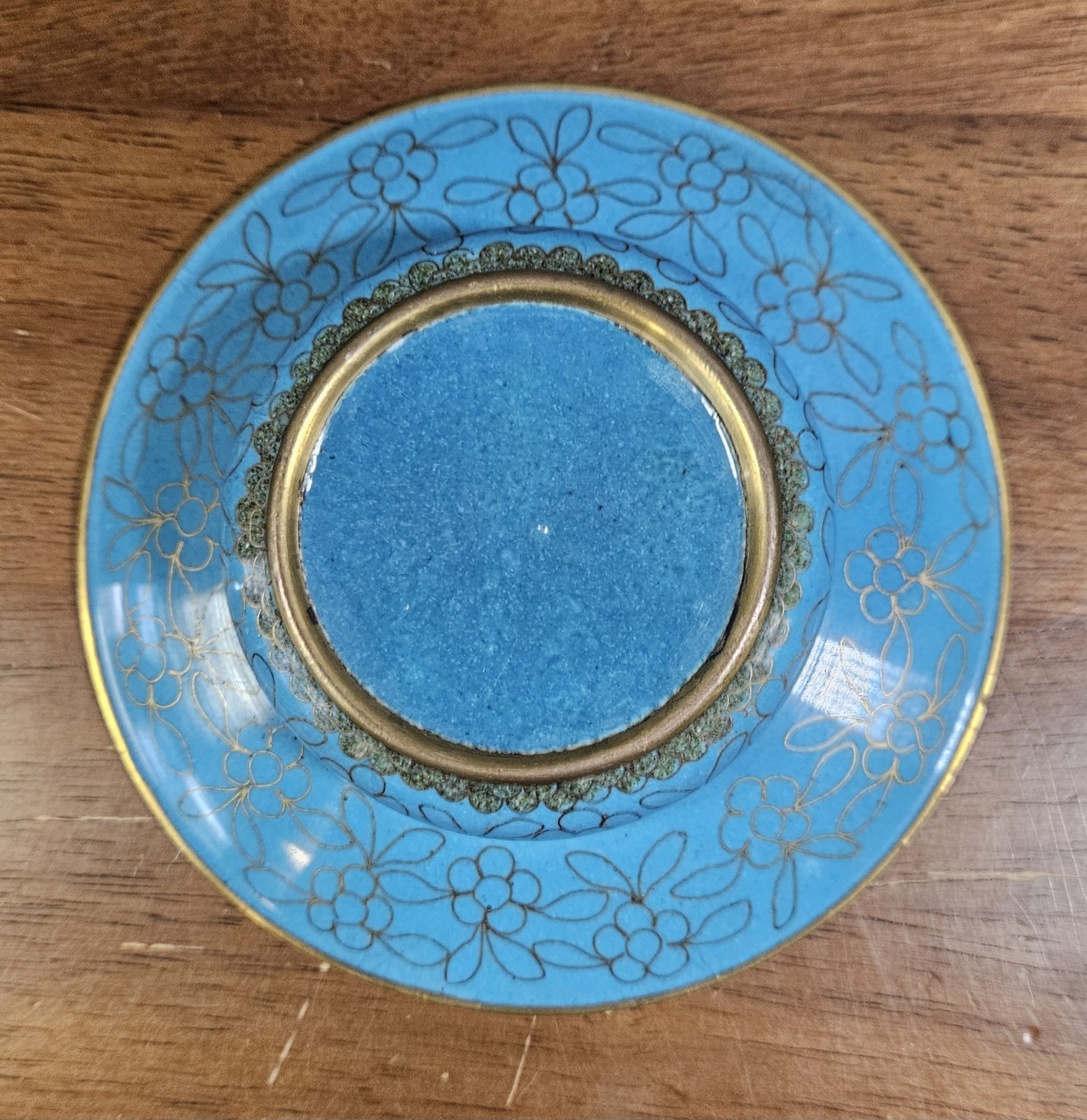 Vintage Chinese Cloisonné Floral Ashtray