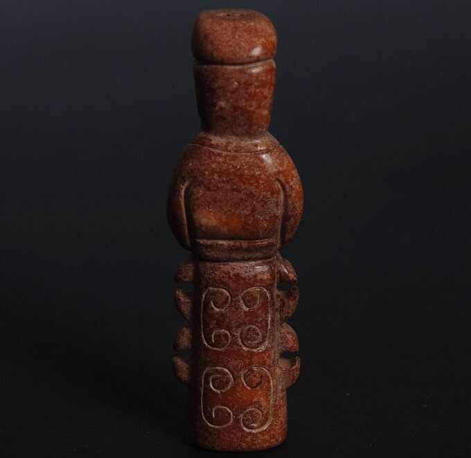 Chinese Folk culture Han dynasty style eremite statue! simple stone Carved