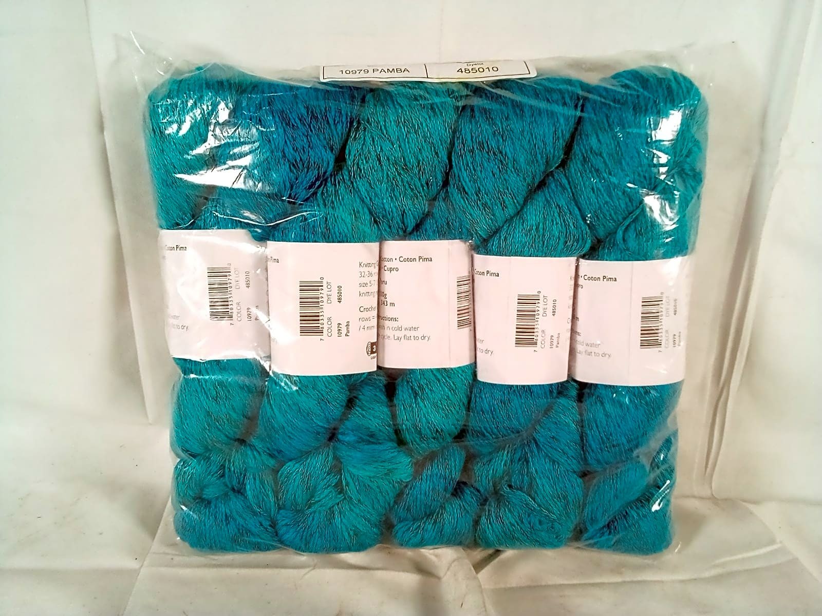 Berroco Tillie Pamba 10979 Pima Cotton & Cupro Yarn, Lot of 5 Skeins