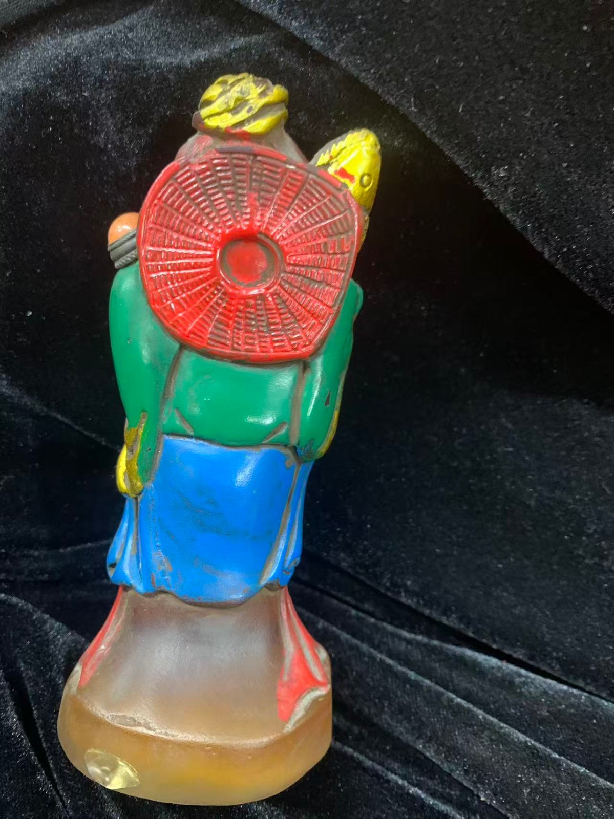 Excellent Pure Chinese Old Coloured Glaze Hand Made *Fisherman* Bottle