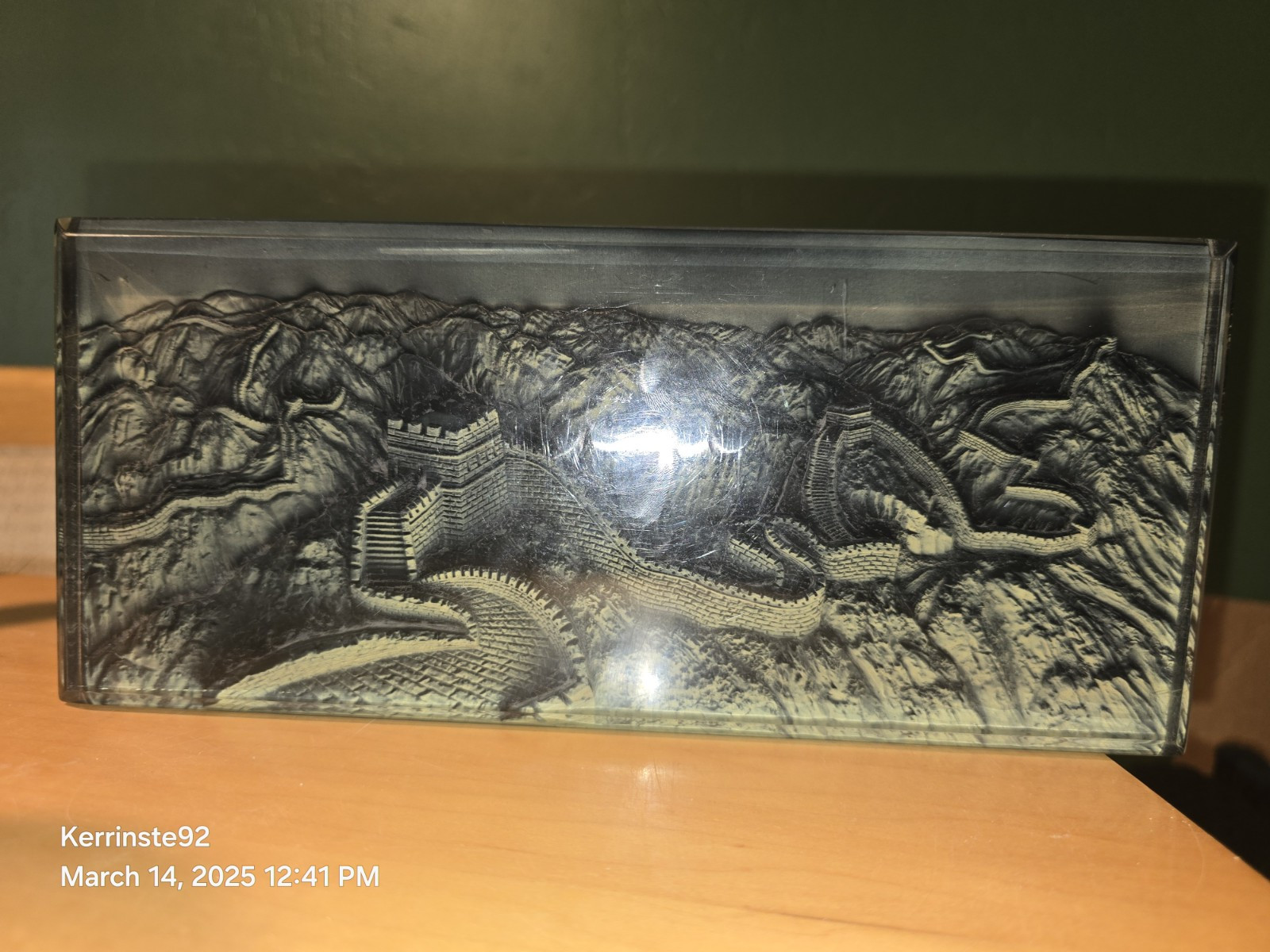 GREAT WALL OF CHINA SCENIC 3D ART STANDING PLAQUE MCM CHINESE DECOR 10″ X 4.5″