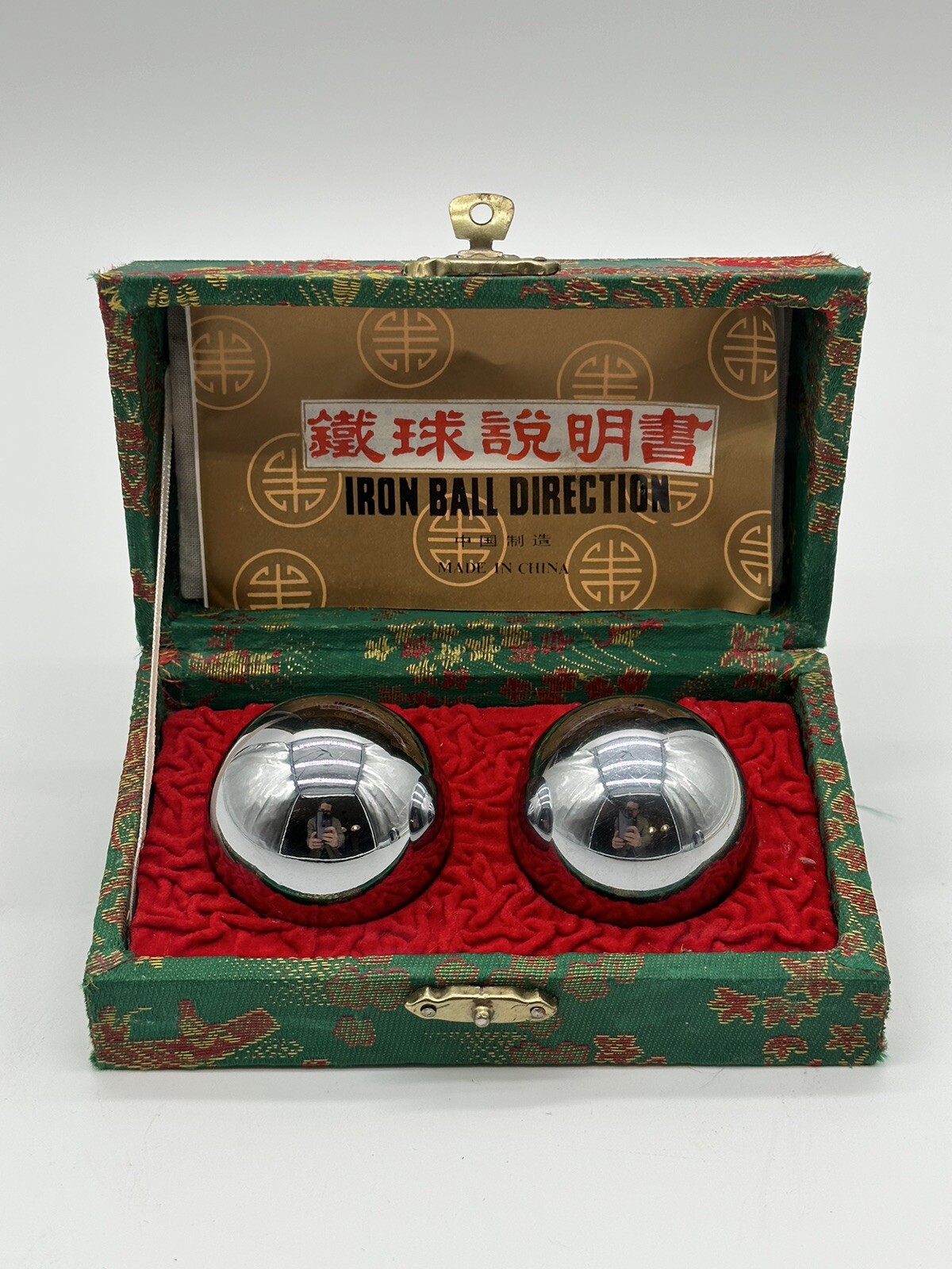 Shou Xing VTG Iron Ball Direction Chiming Meditation Balls-Original Case/ Book
