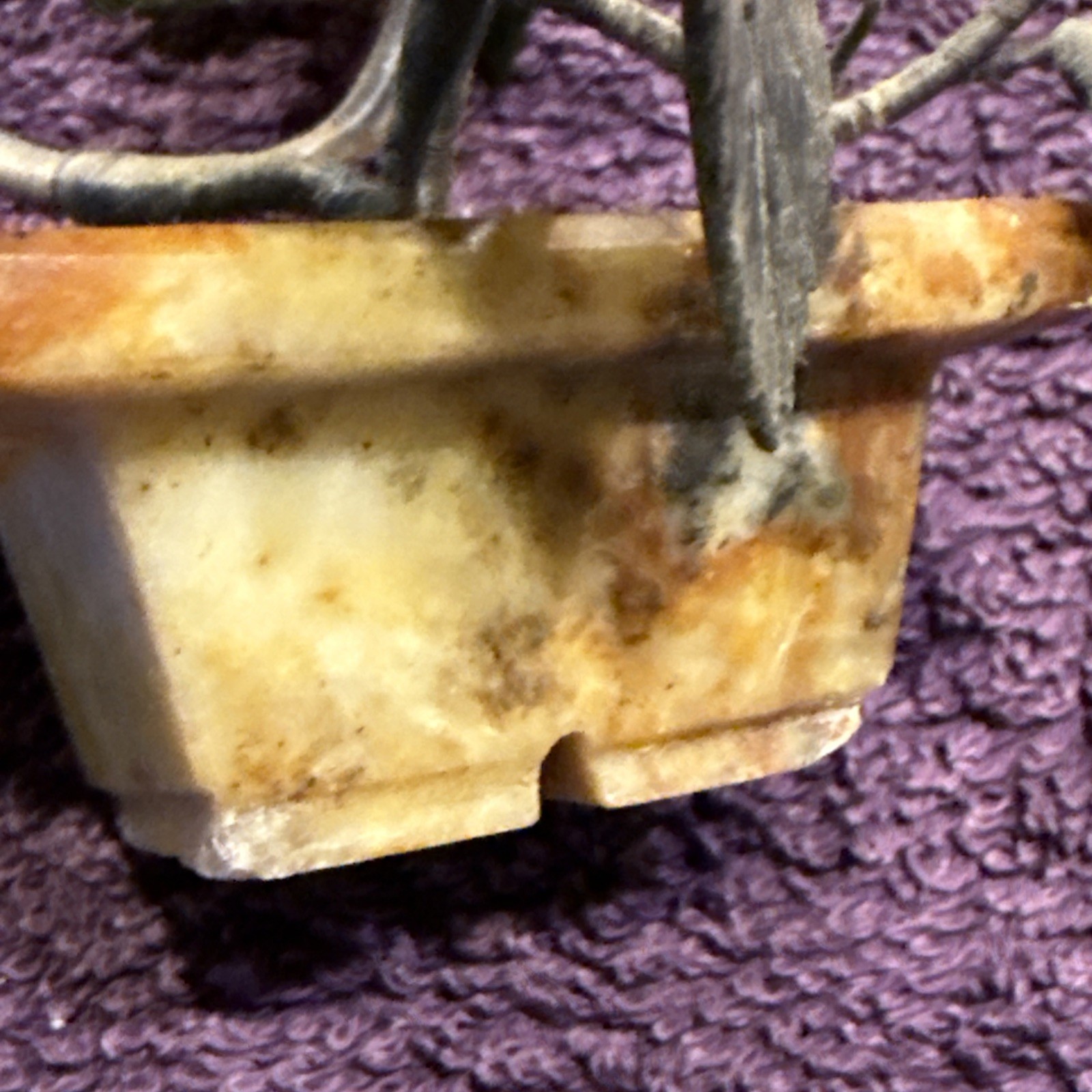Vintage Chinese Jade Stone Glass Bonsai Mineral Tree Multi Color 2 x 2 X 4