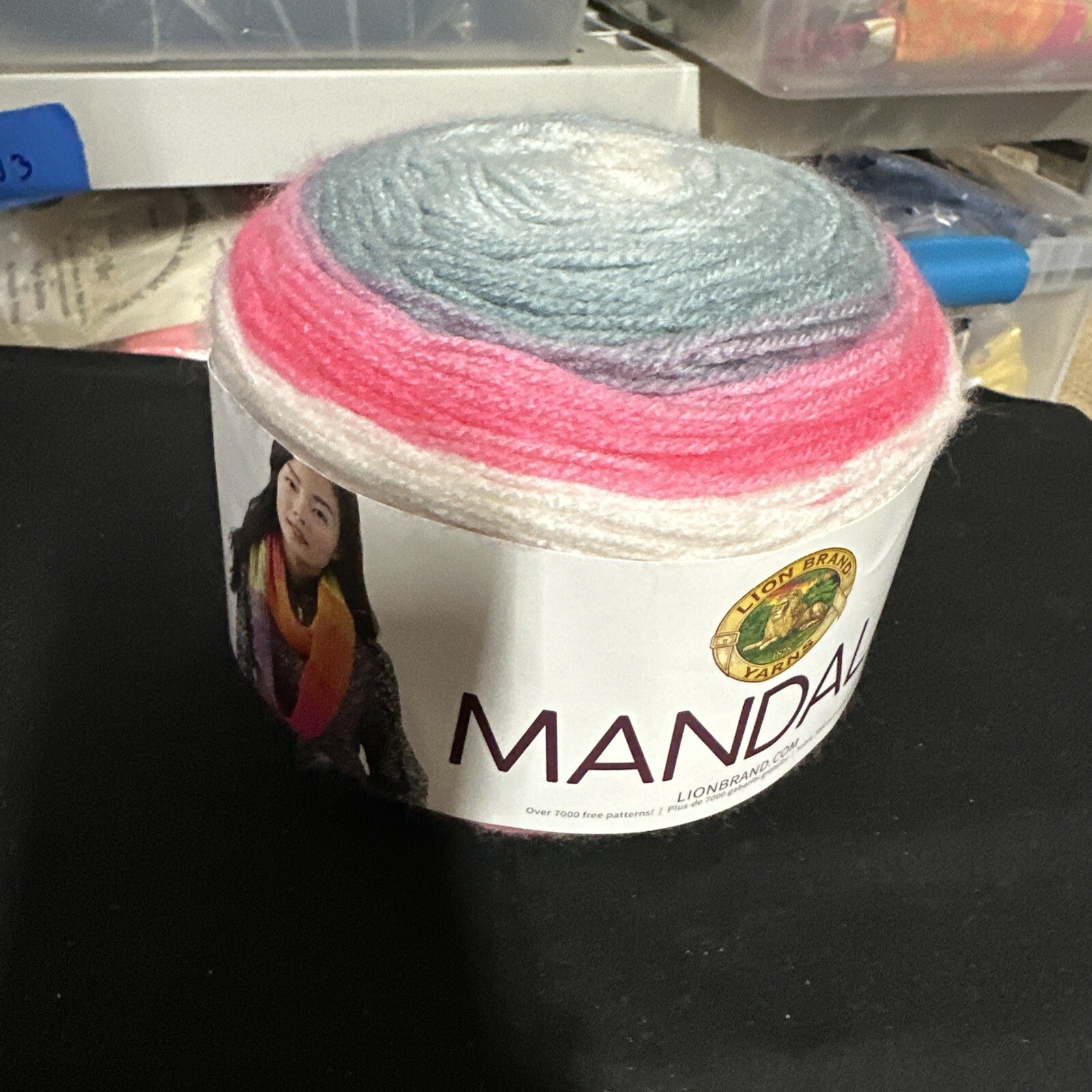 Lion Brand Mandala Yarn Unicorn Colorway 100% Acrylic Self-Striping Skein