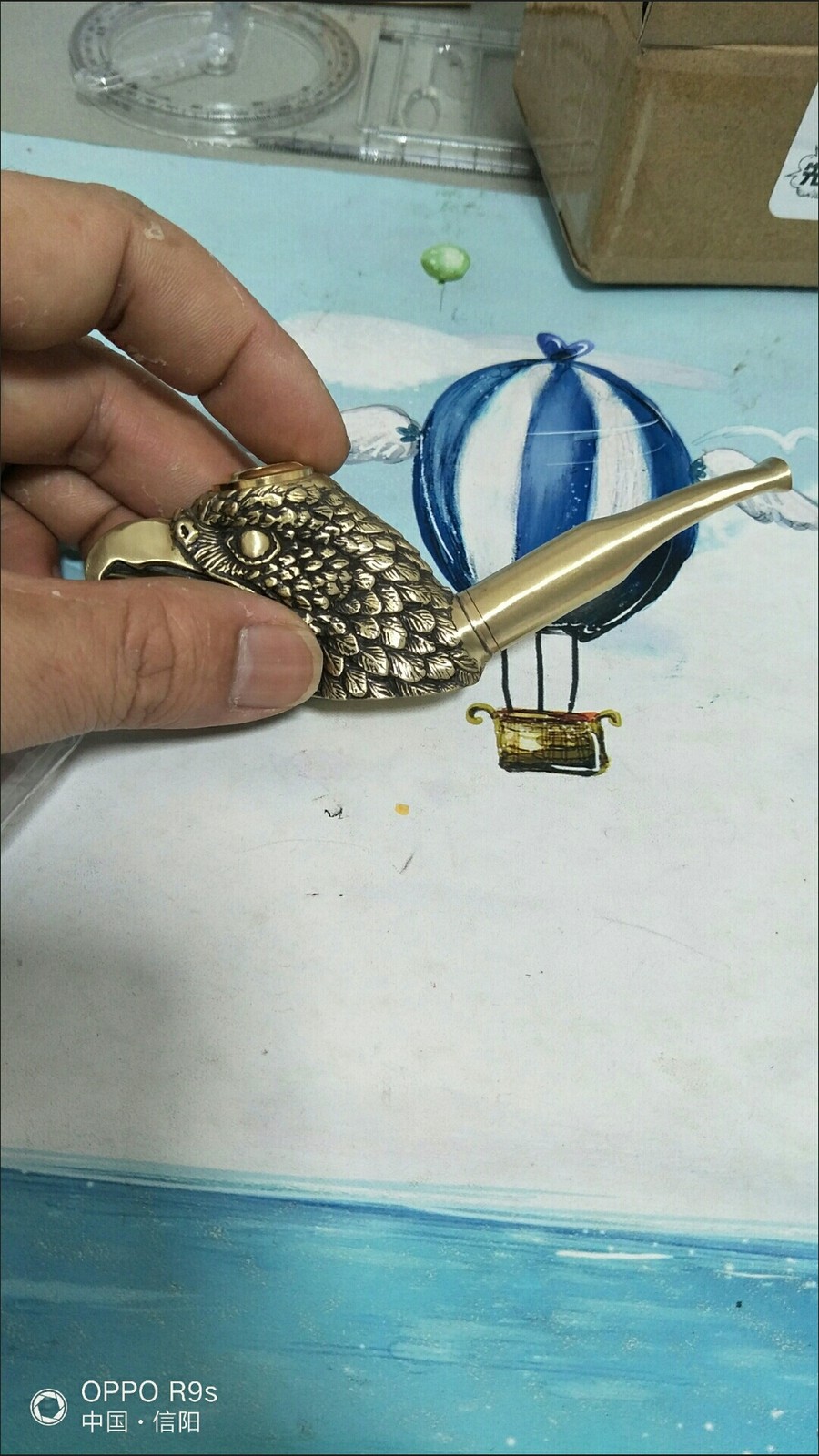 Handmade Brass Eagle Head Pipe Copper Filter Tobacco Pipe for Thick/Thin Cig