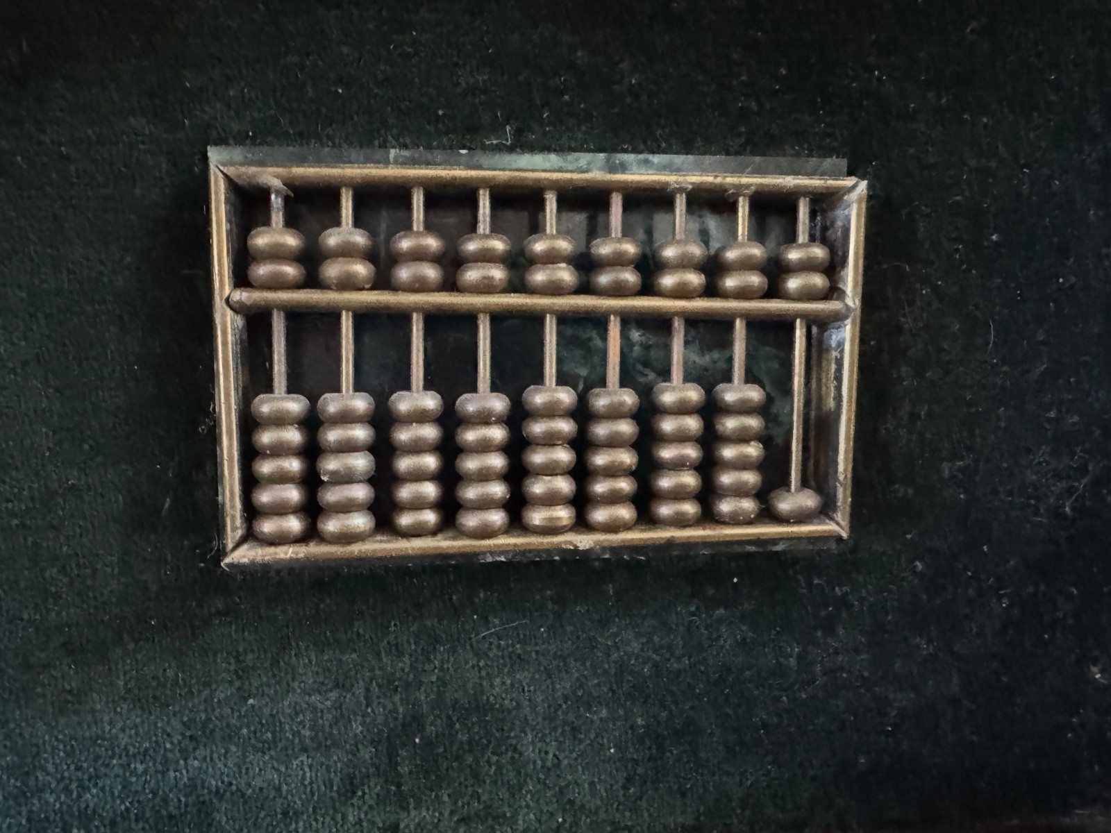 VINTAGE MINIATURE BRASS ABACUS DIORAMA SHADOW BOX DECORATIVE ARTS INC BOOK