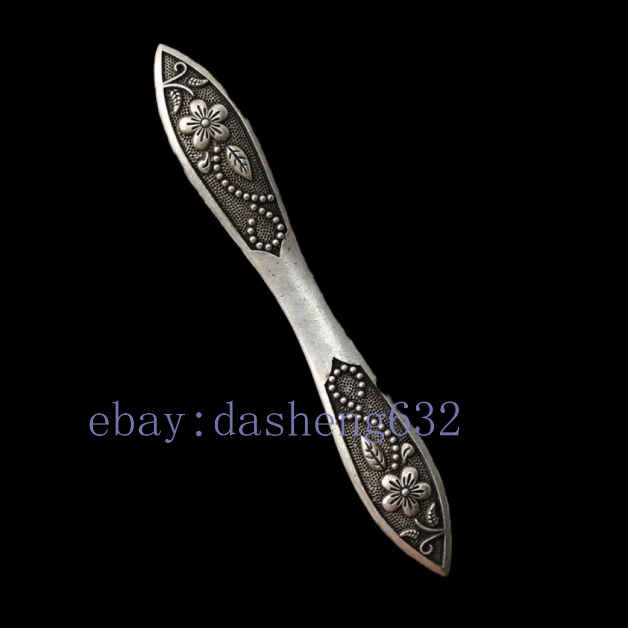 Old Chinese handcarved flowers hair Hairpin statue