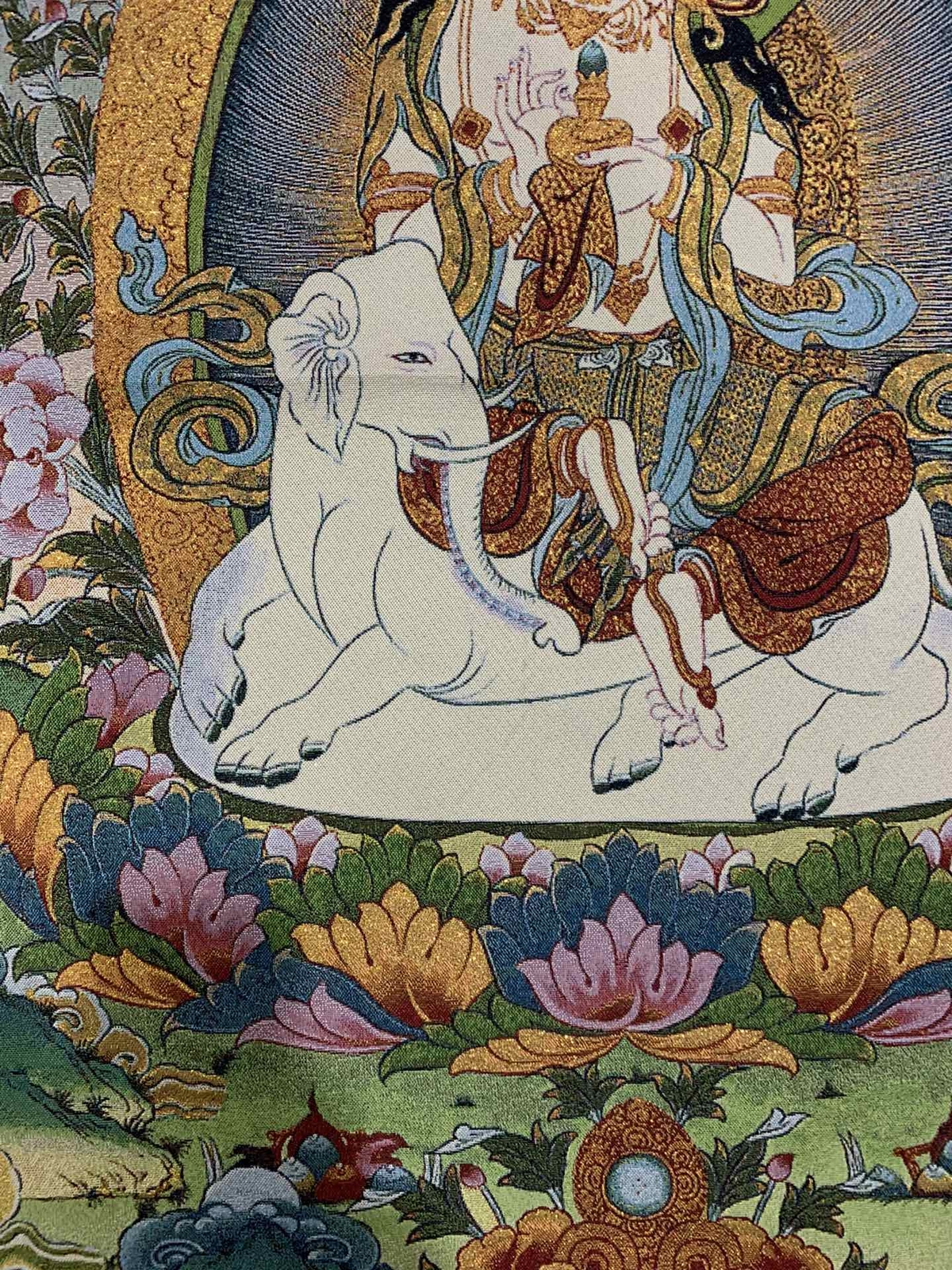 36″ Tibet Tibetan Cloth Silk Samantabhadra Guanyin Tangka Thangka Mural 26
