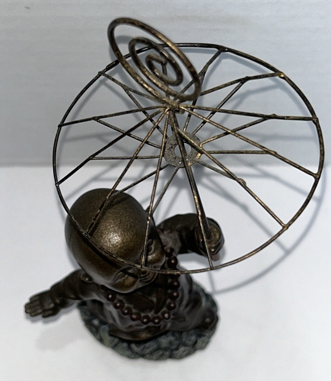 Brass Kid Monk Buddha Statue Zen Table Decor Statue