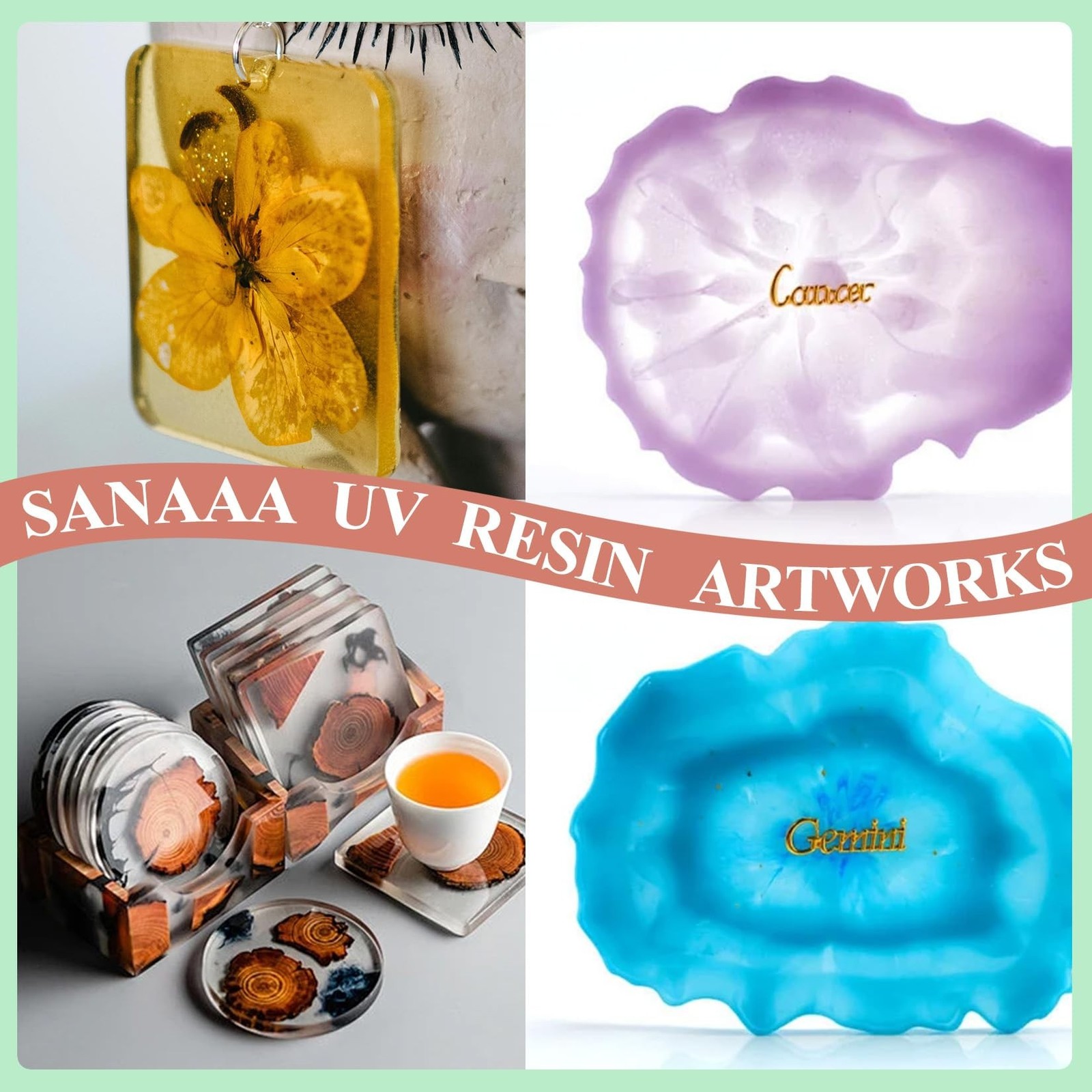 SANAAA UV Resin Clear Hard Type 100g,Low Viscosity Resin,Ultraviolet Fast Cur…