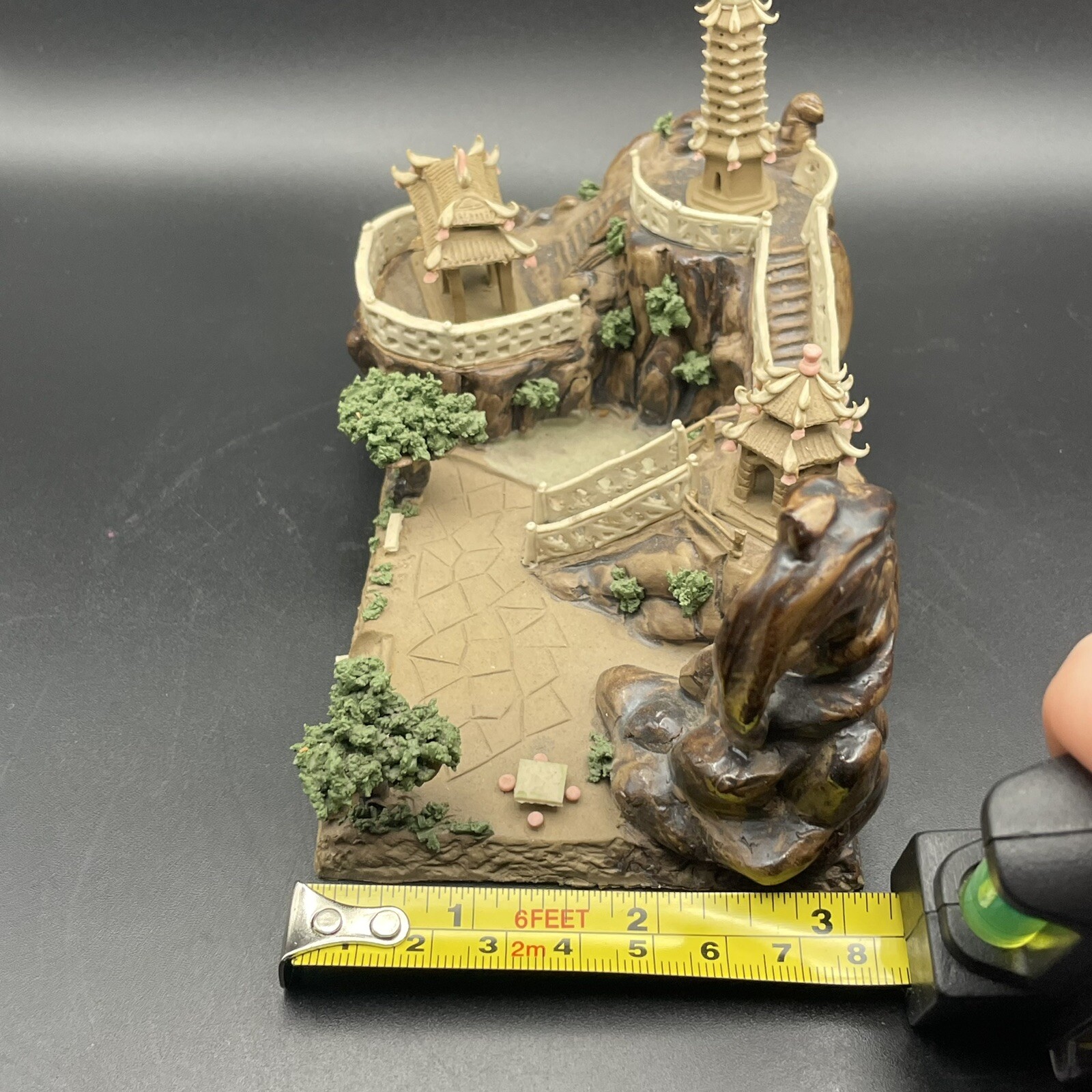 Bonsai Diorama Asian Scene- Mud/ Clay Material 5.5” x 3” x 3.25”