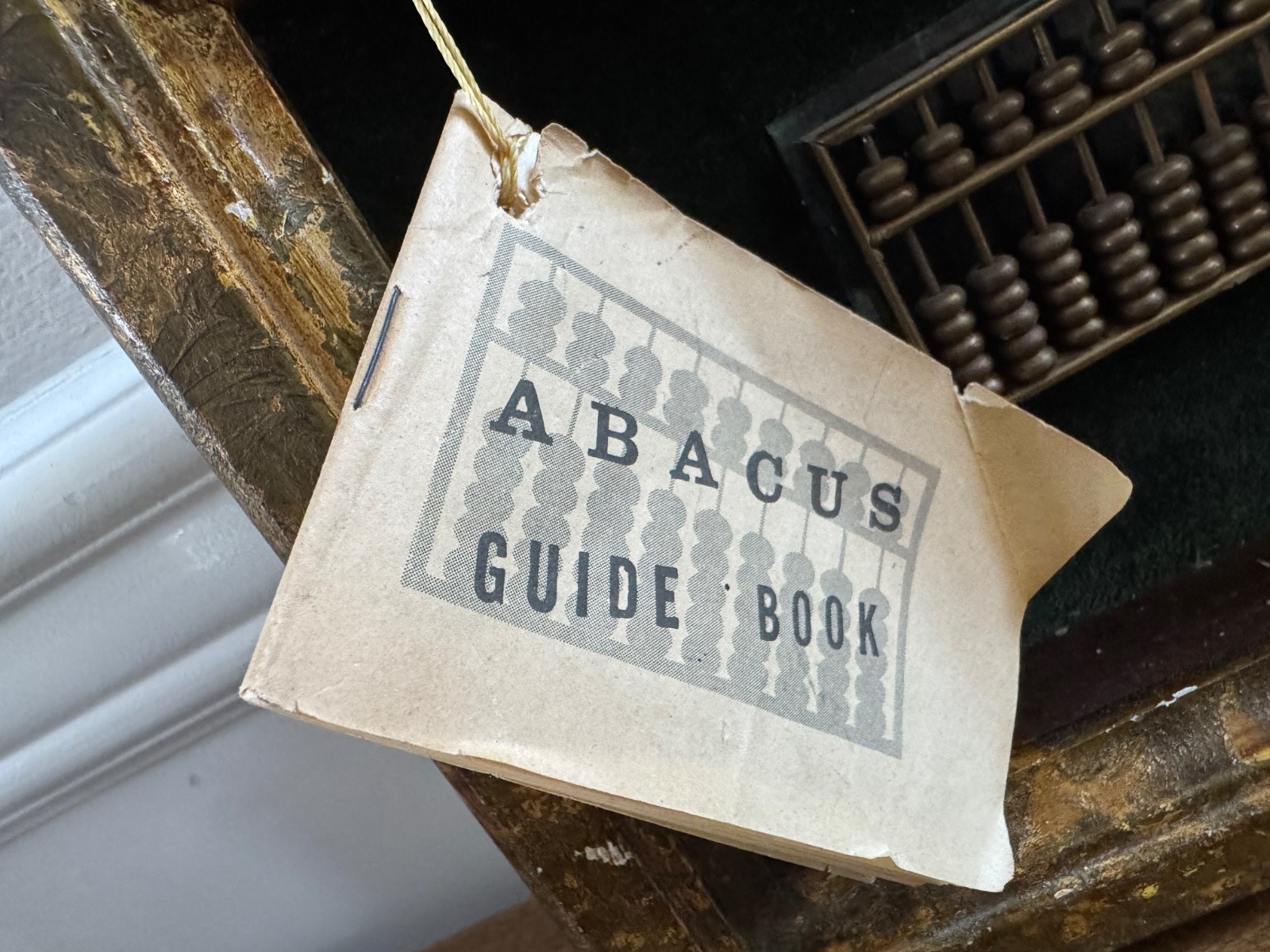 VINTAGE MINIATURE BRASS ABACUS DIORAMA SHADOW BOX DECORATIVE ARTS INC BOOK