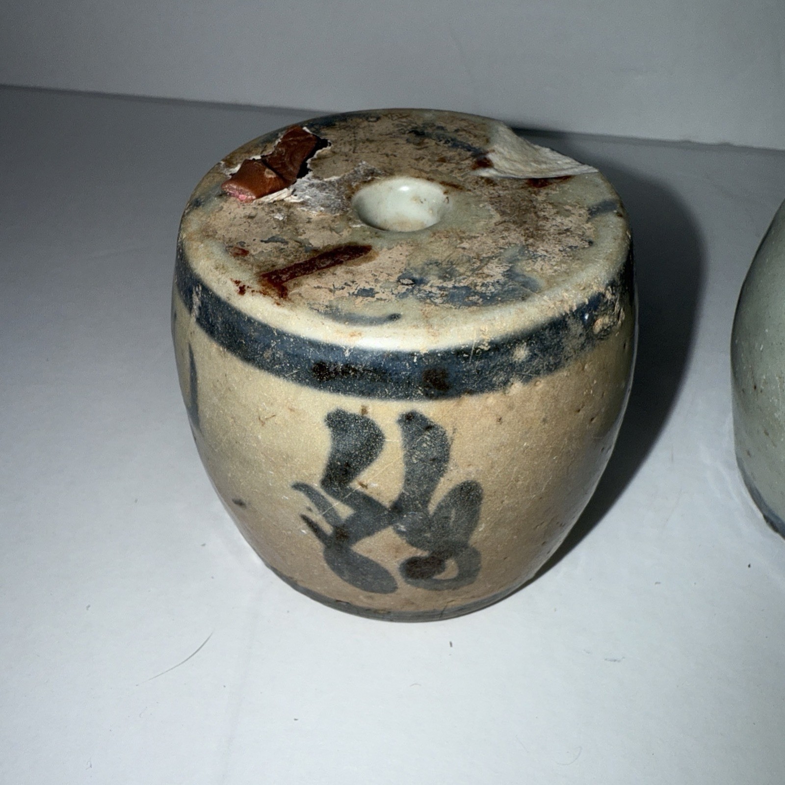 2 Antique Chinese Blue/White Porcelain Barrel Xianglu Lu Incense Burner Holder