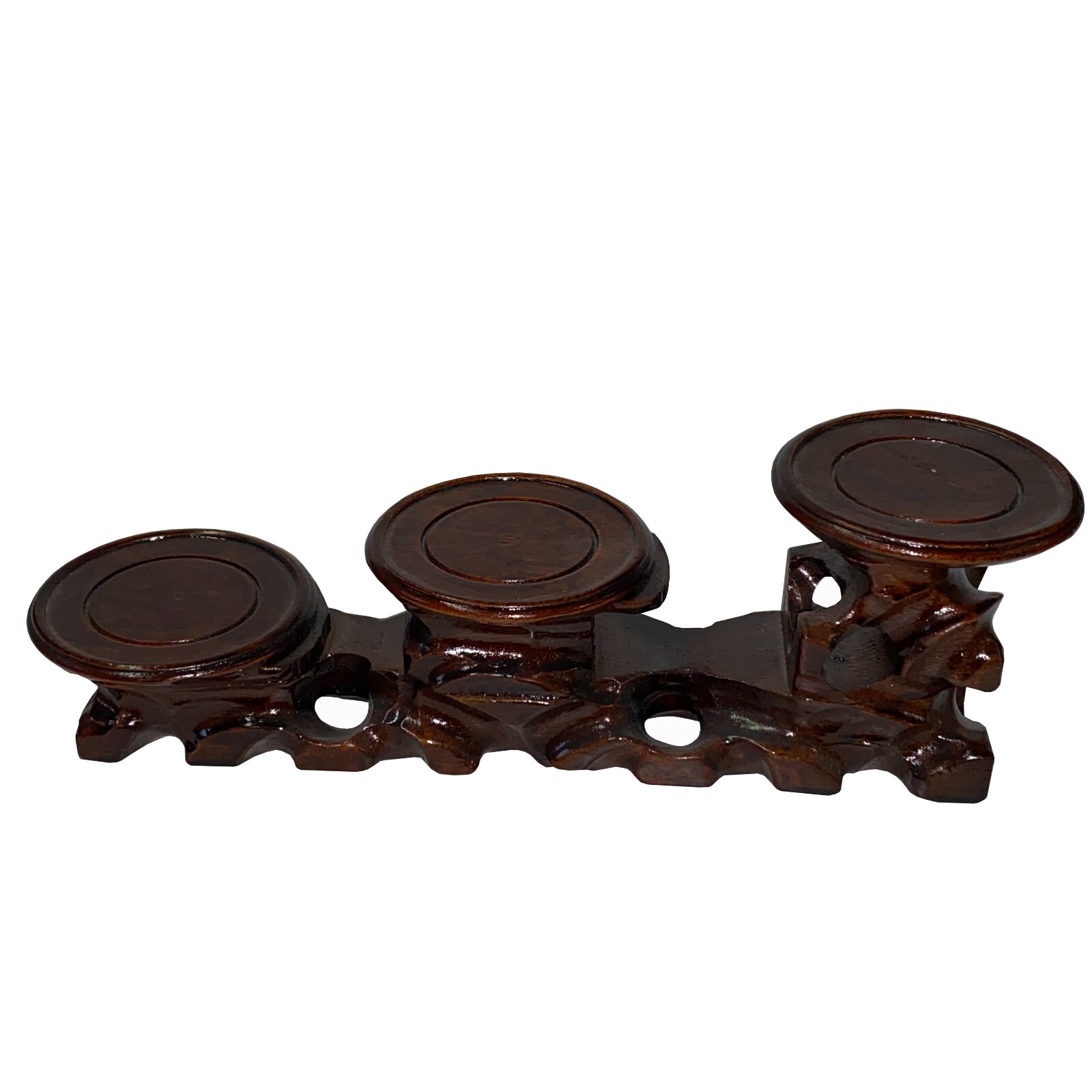 Chinese Brown Stem Uneven 3 Steps Table Top Display Stand Easel ws2850