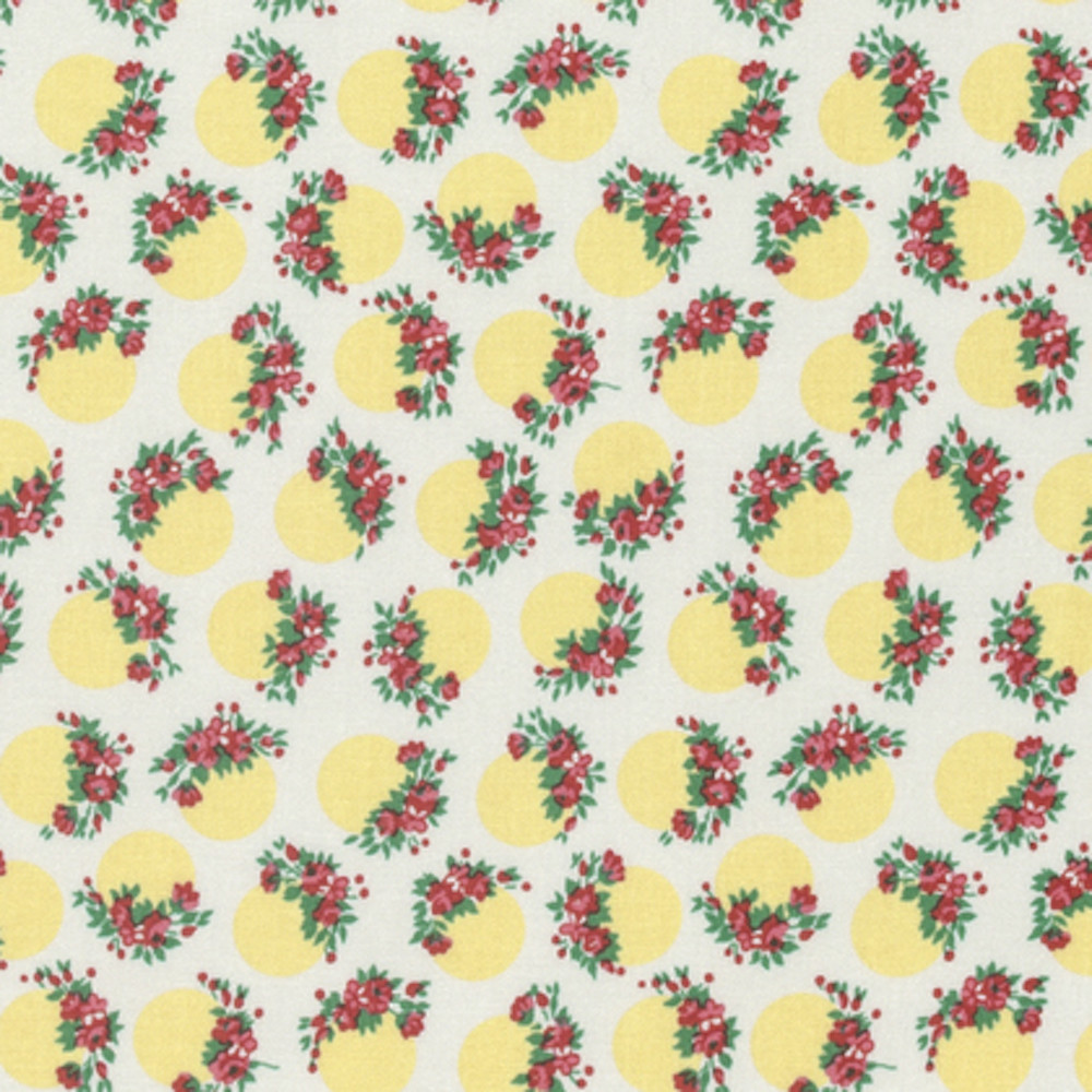 Verna Mosquera Love & Friendship PWVM172 She Loves Me Dot Butter Fabric By Yd