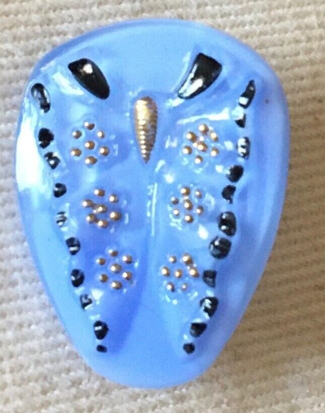 Vintage Czech Republic Glass Butterfly Shank Buttons – Four Colors