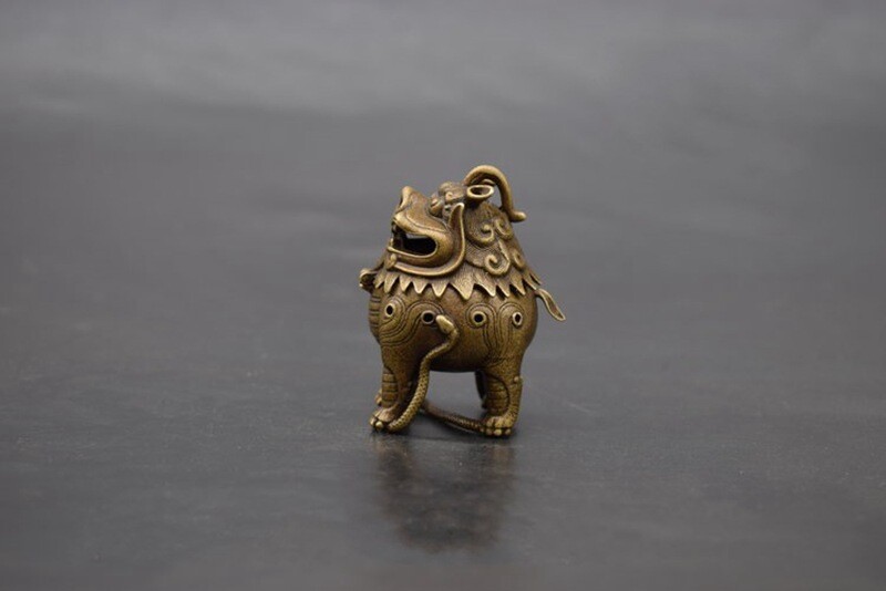 Mini Copper Incense Burner Creative Classical Decoration Antique Study Decorat