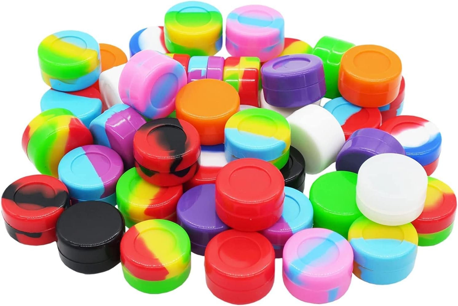 Pearwell 5ml Silicone Wax Containers Concentrate Sealed Oil Non-stick Jars (10)