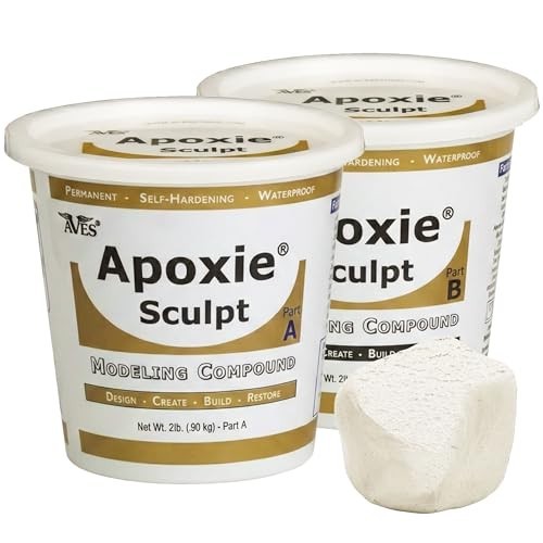 Modeling Compound 4 LB White Self Hardening Epoxy Clay Sculpting Two Part