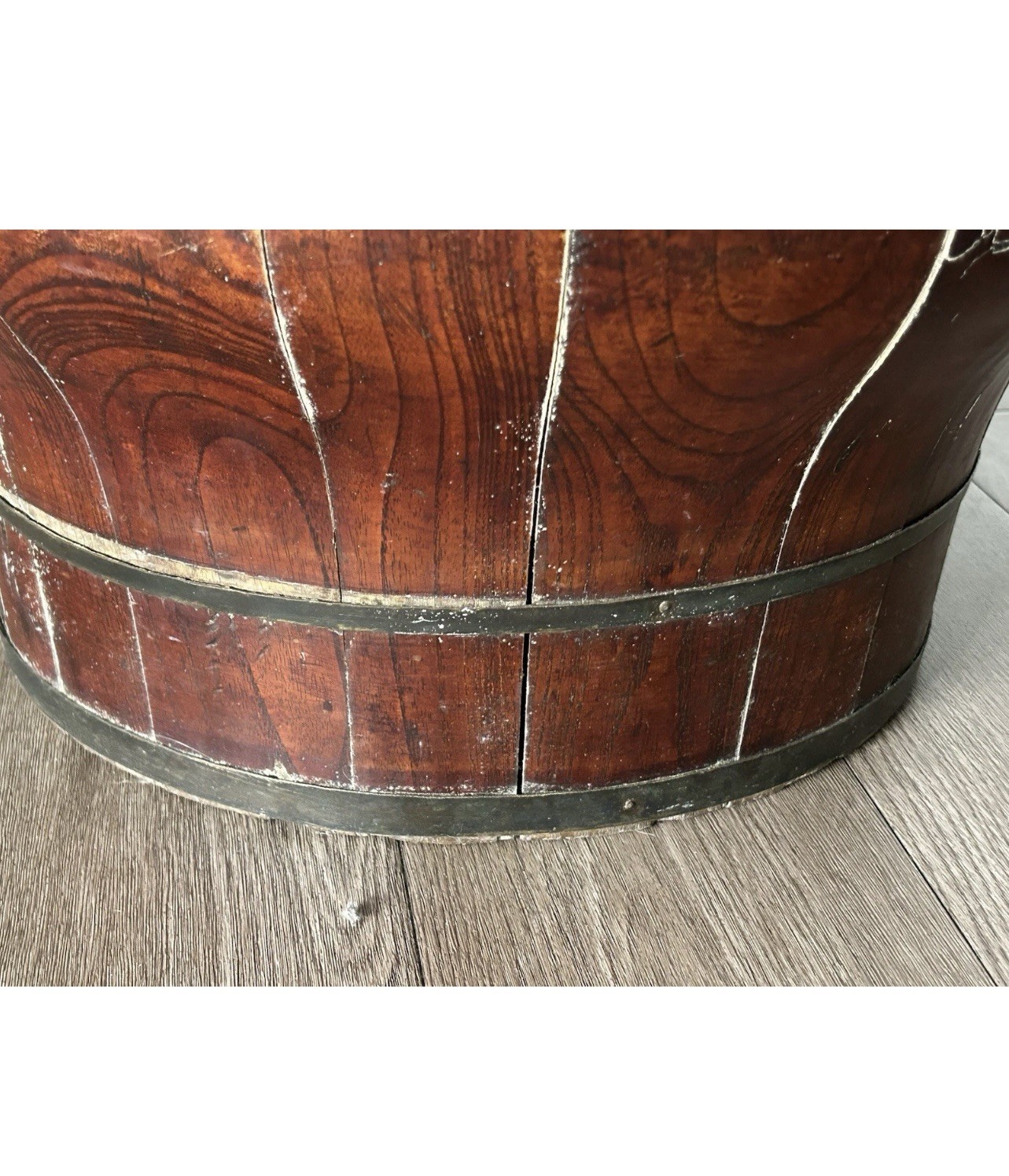Antique Chinese Wood Rice Barrel Solid Wood