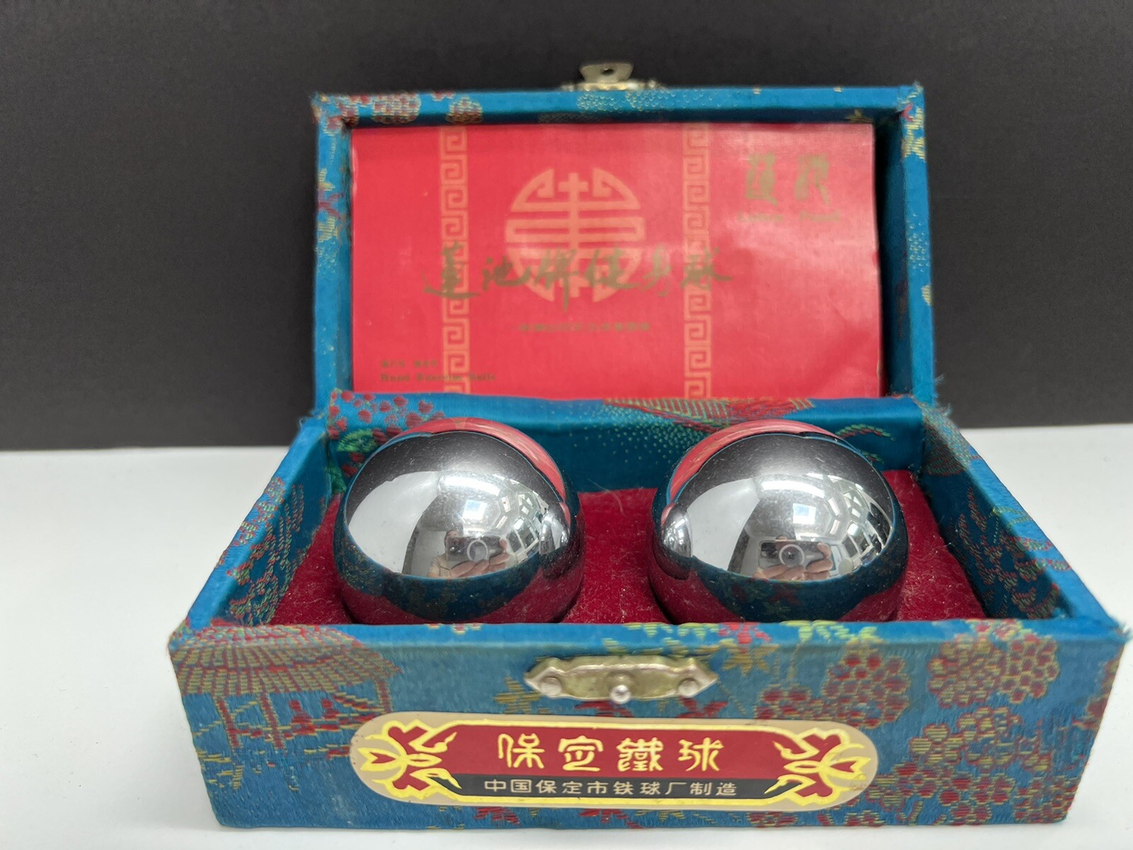 Vintage Shou Xing Meditation Relaxation Chime Balls w/case -Therapeutic Exercise