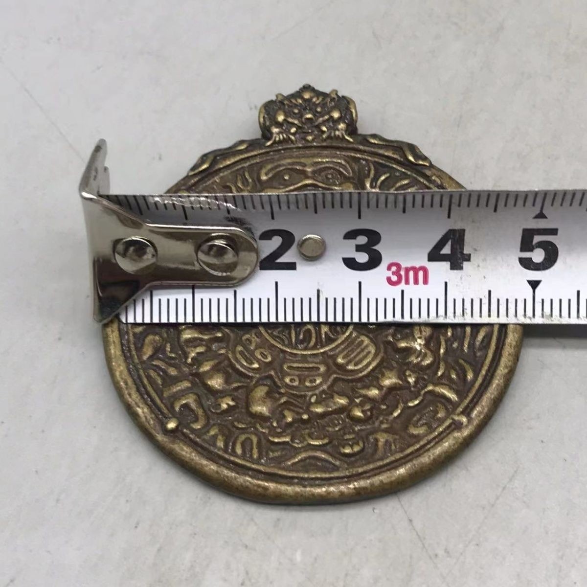 Yellow Lima Copper Lion Head Zodiac Bagua Thogchag PendantTibetan ProtectionMala