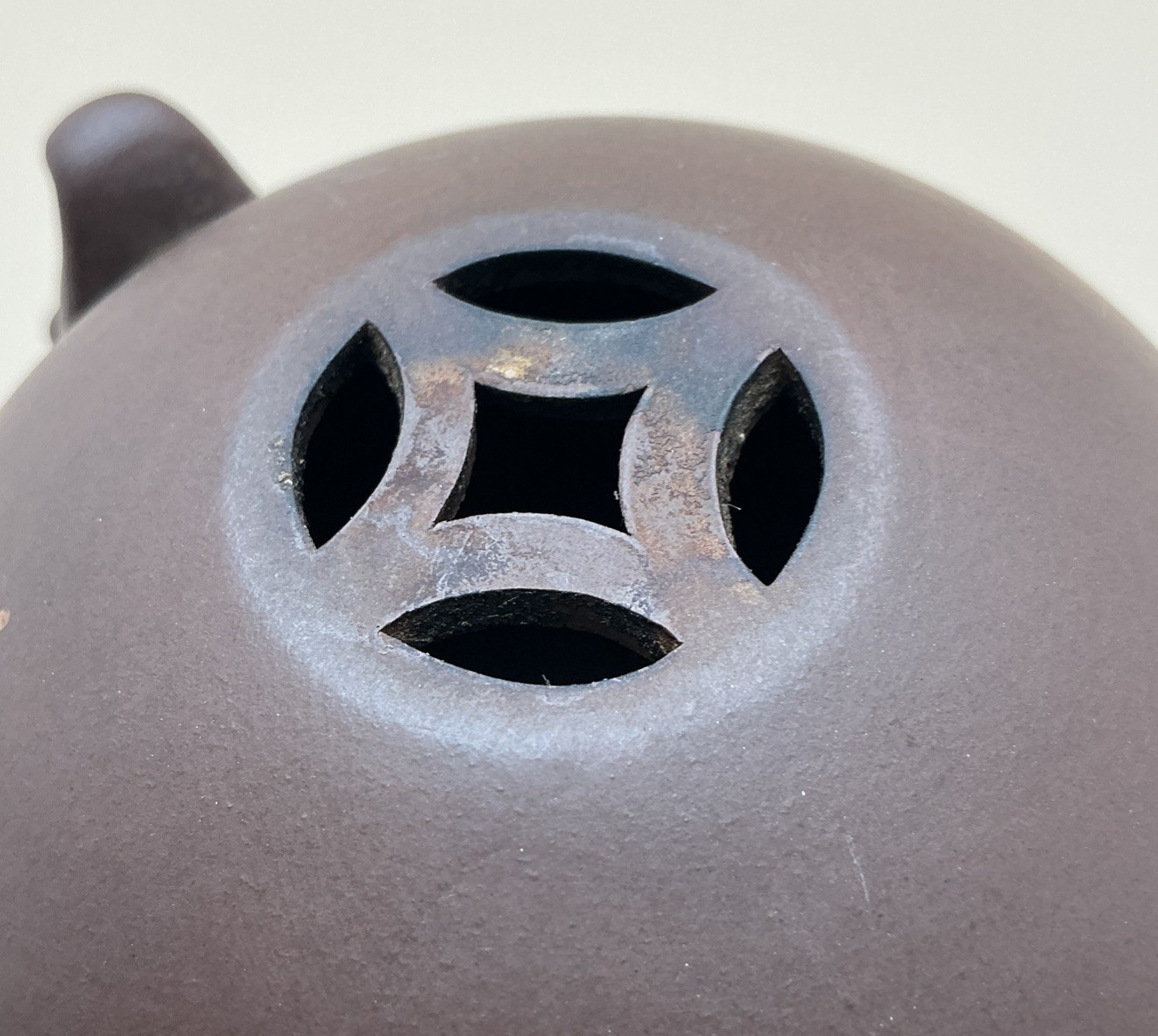 Vintage Chinese Zisha Purple Sand Clay Yixing Incense Burner Chen Maolin