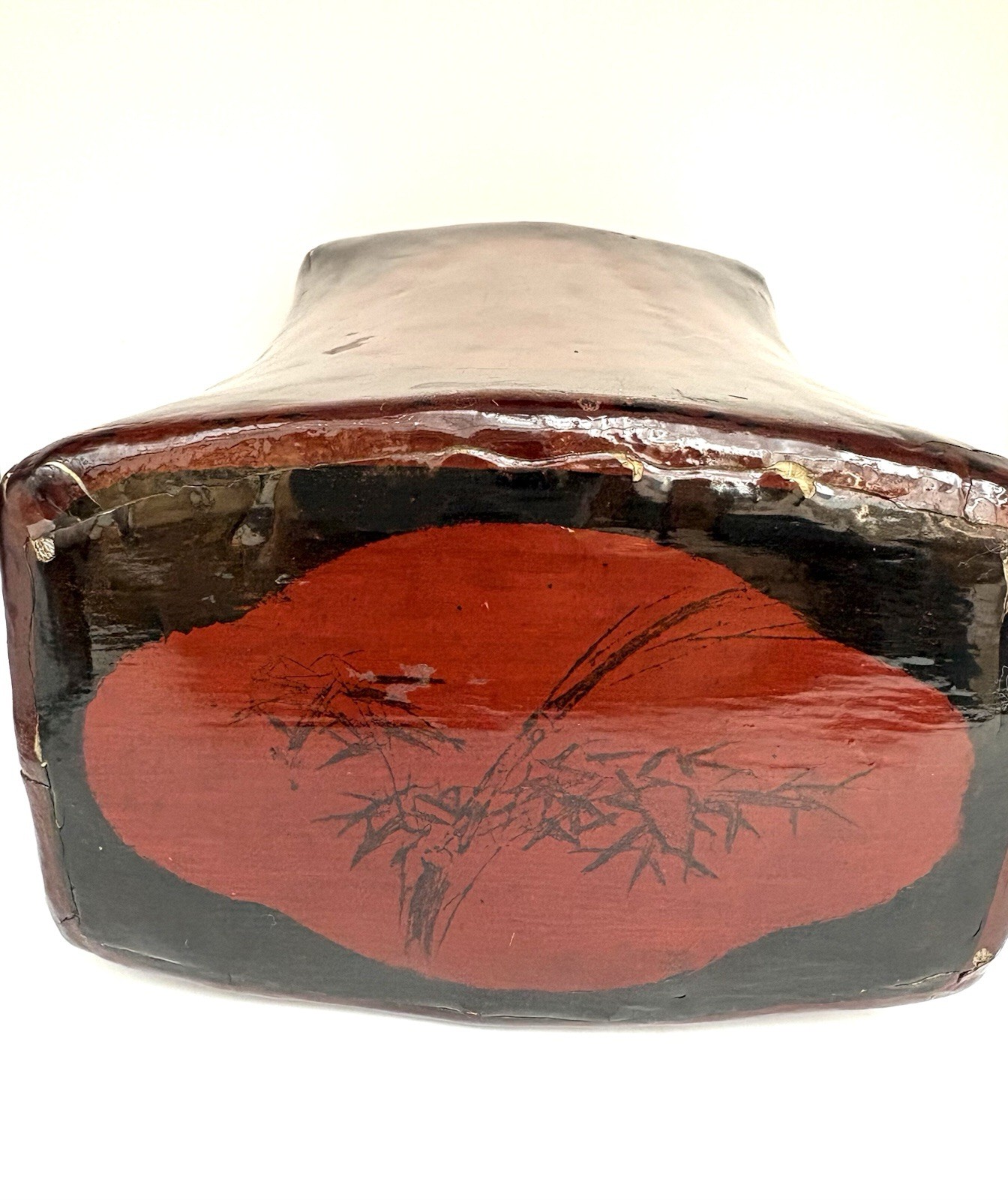 Vintage Chinese Lacquered Opium Pillow