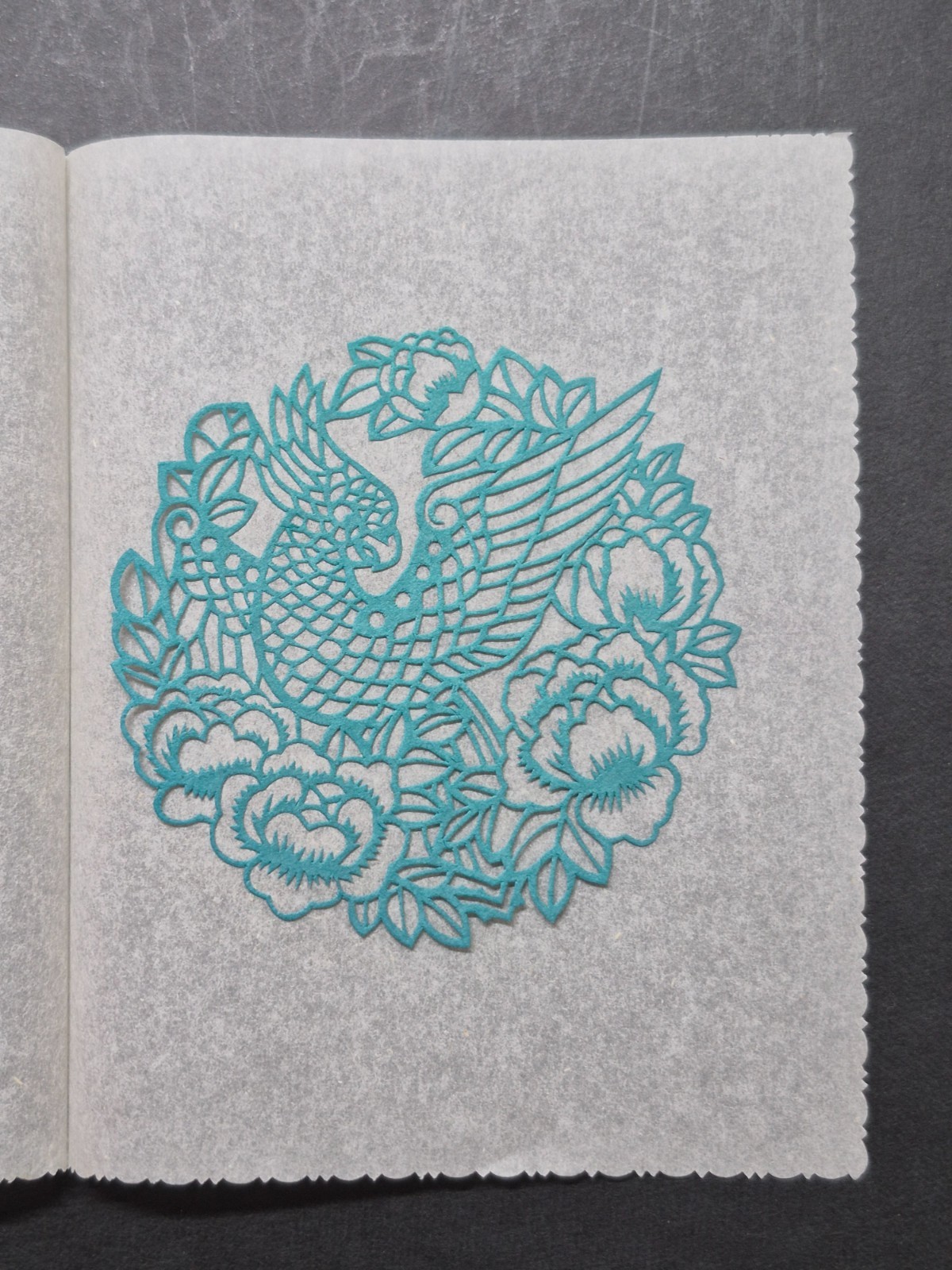 Unused Set of 10 Chinese Folk art Paper cuts Bird Designed