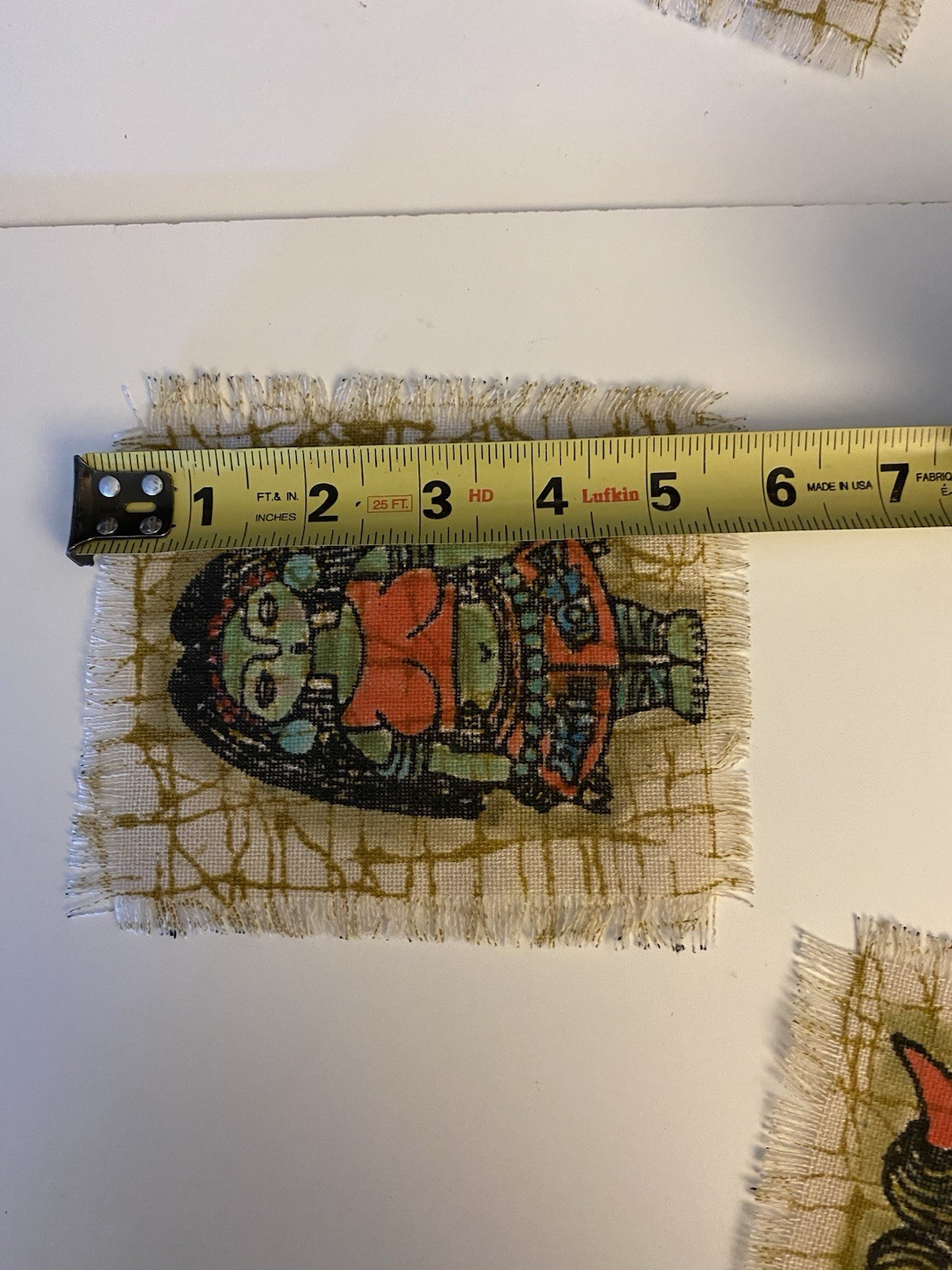 Set of 6 Miao Hmong Folk Art Batik Fabric Panels Hand Painted Mini Textile Art