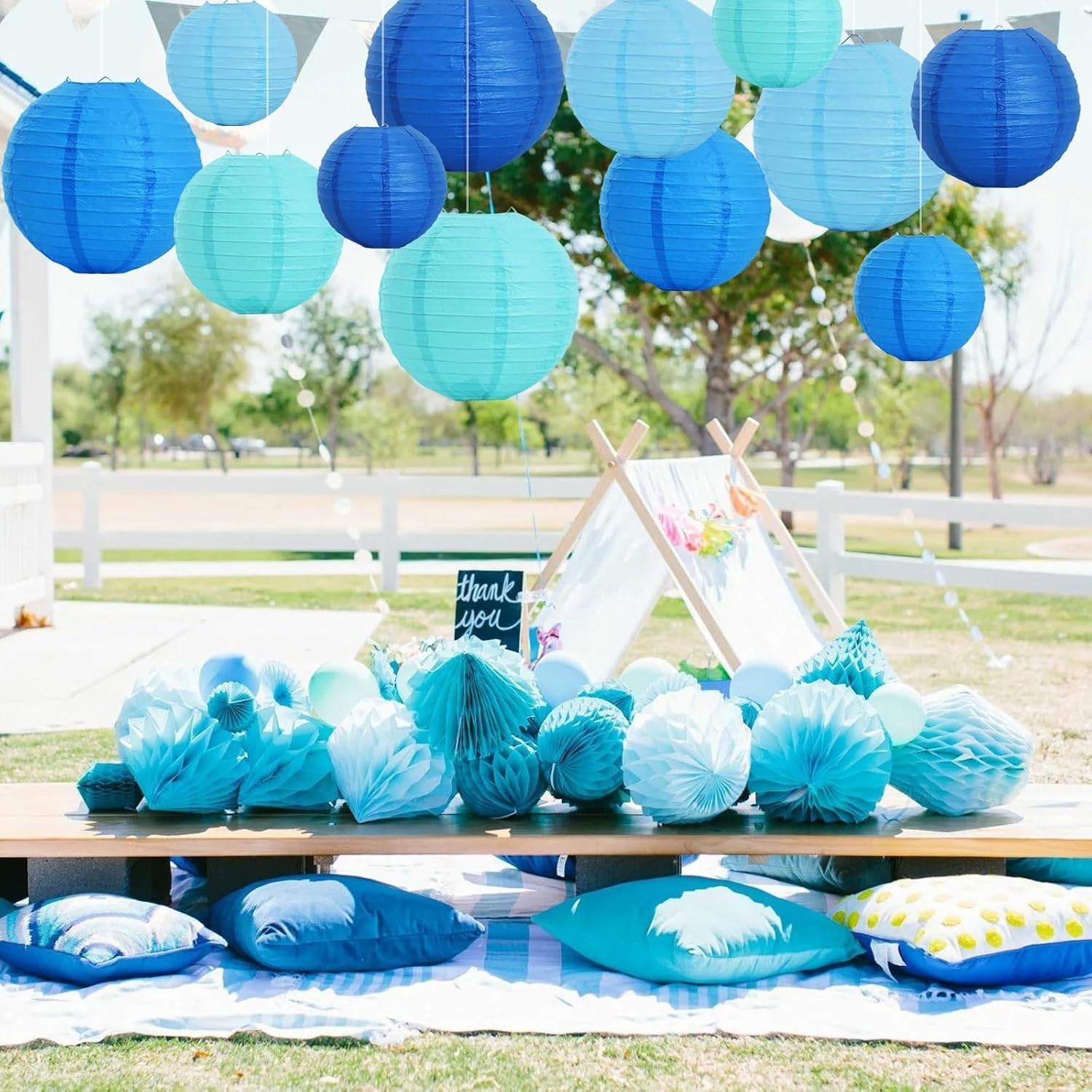 Colorful Sea Mix Paper Lanterns – 16Pcs, Unforgettable Party & Wedding Decor